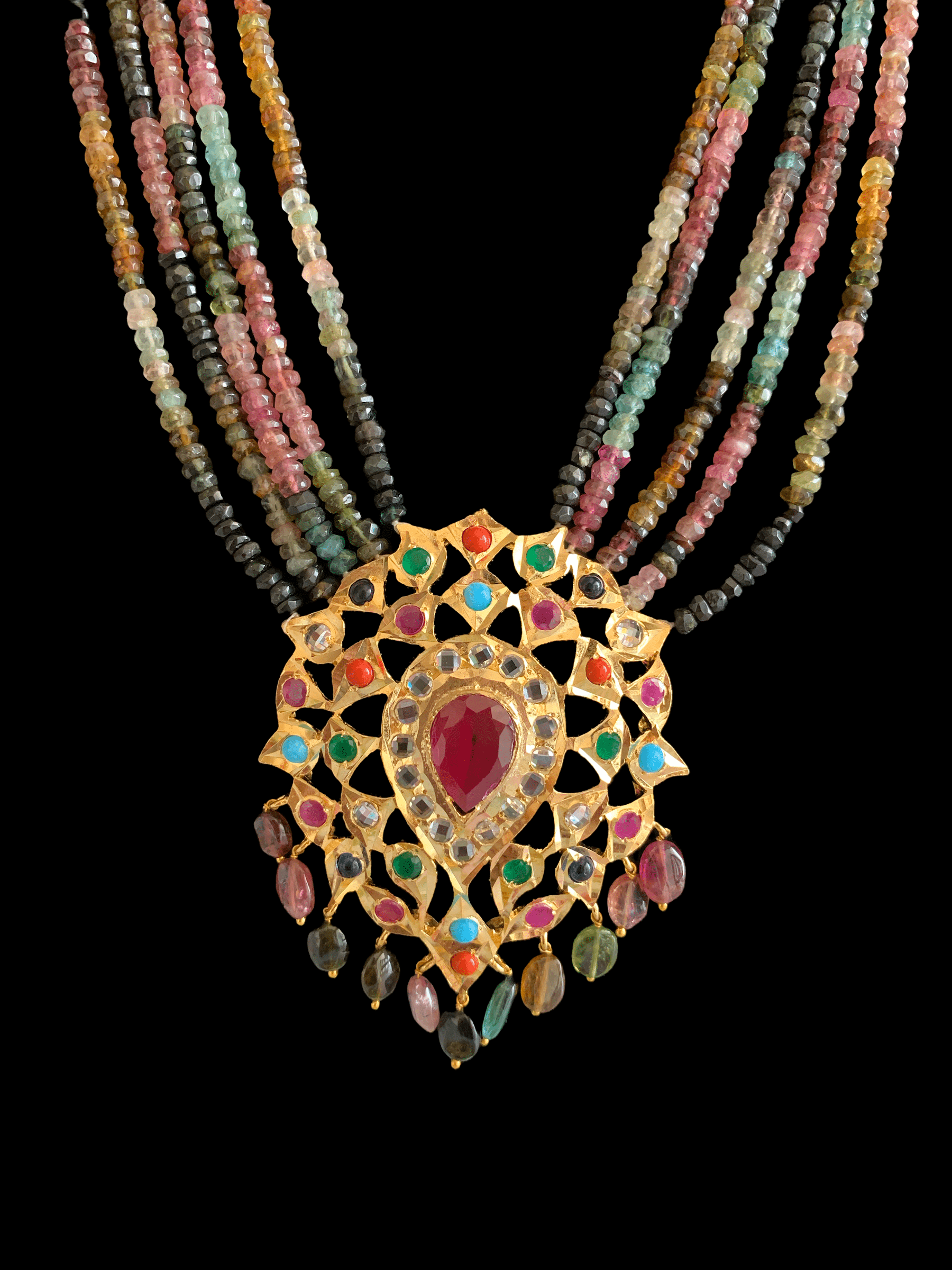 Rachel rani haar in natural beads ( SHIPS IN 4 WEEKS )