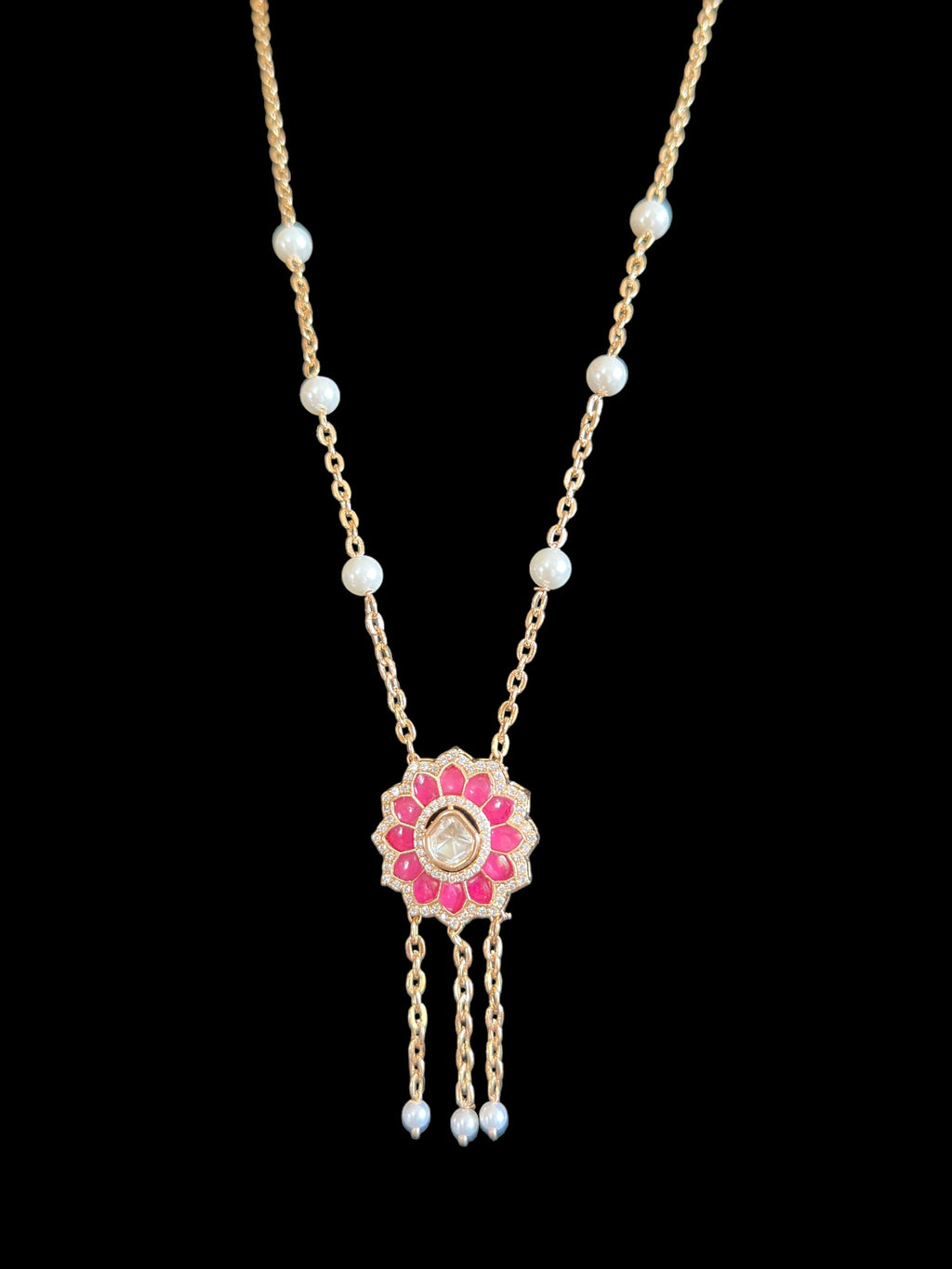 PS363  Eliza rose gold plated necklace ( READY TO SHIP )