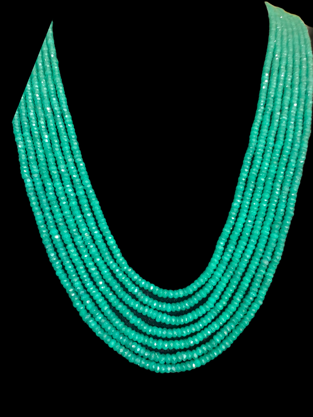 NS288 Emerald beads necklace ( READY TO SHIP  )