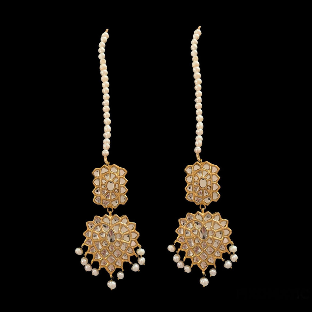 C73 Zara kundan choker in fresh water pearls  ( READY TO SHIP )