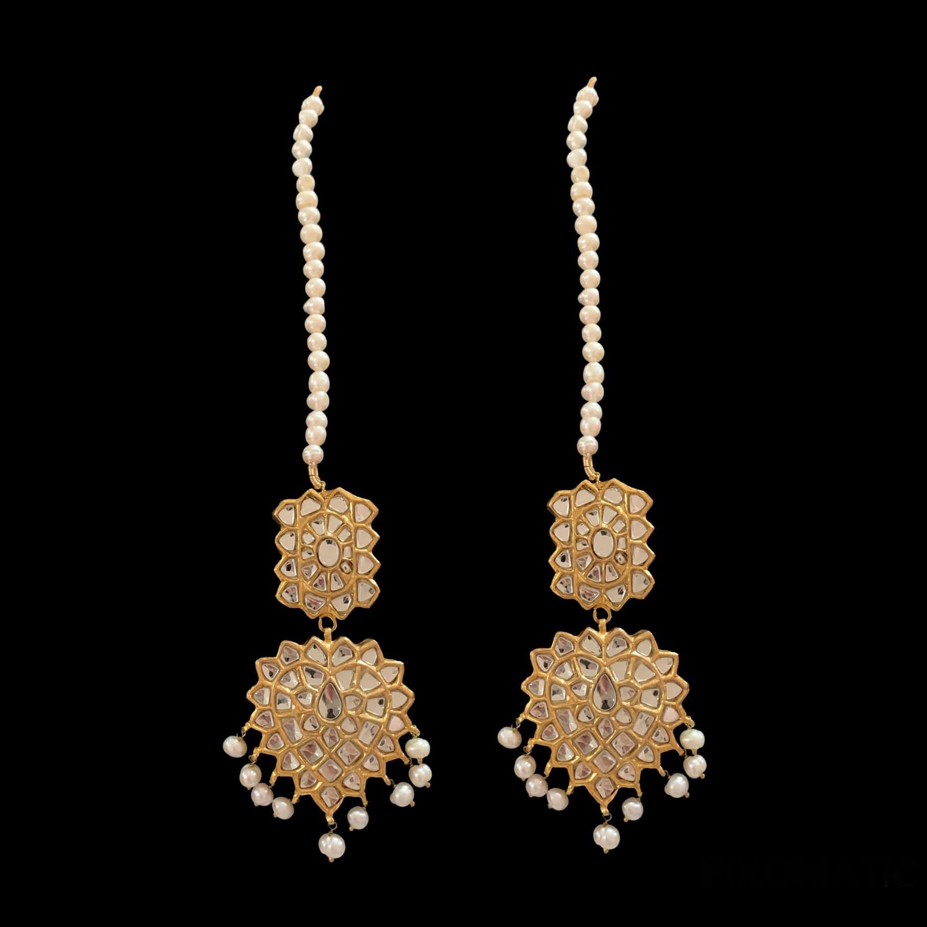 C73 Zara kundan choker in fresh water pearls  ( READY TO SHIP )