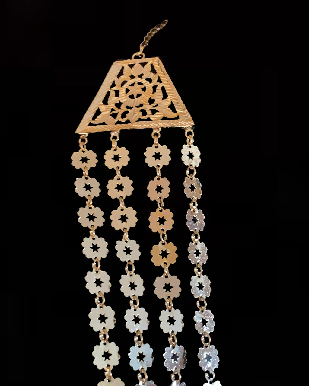 LN98 Chandan haar necklace  in gold plating  ( SHIPS IN 4 WEEKS )