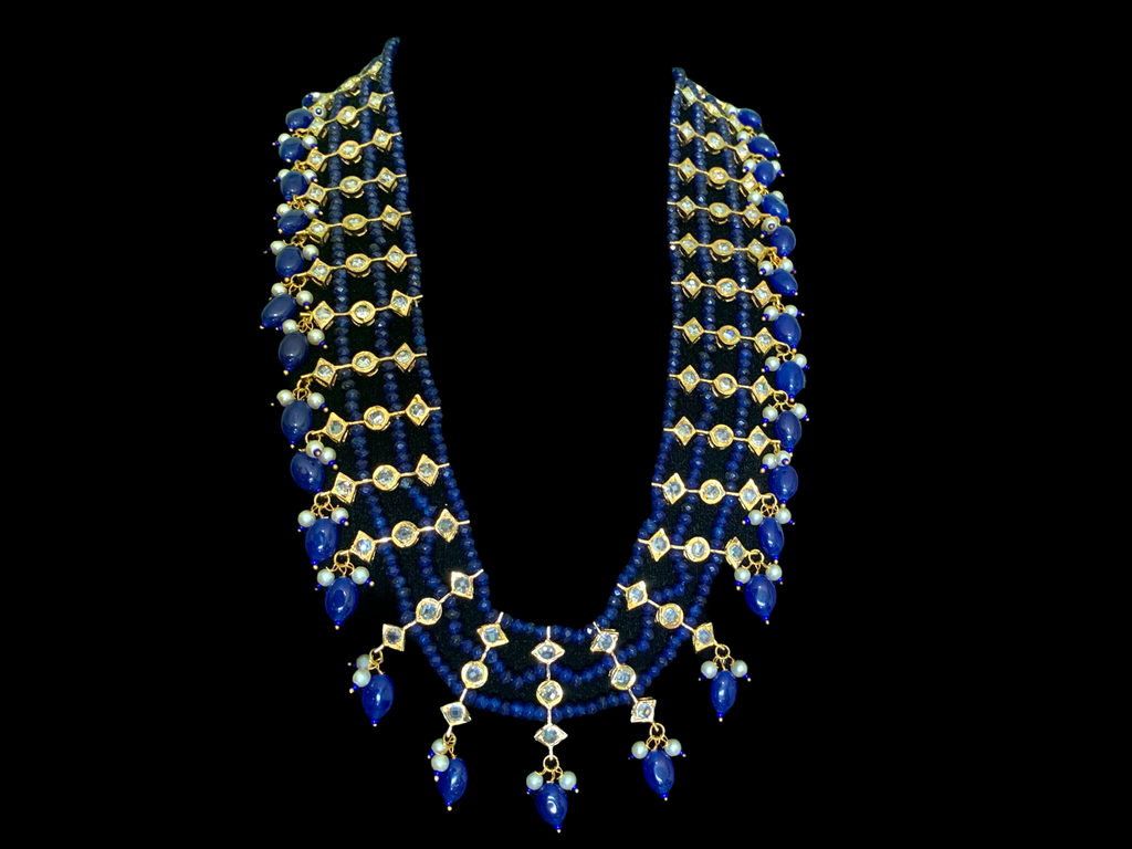 SAT74 Tara necklace in onyx (blue) beads ( READY TO SHIP )