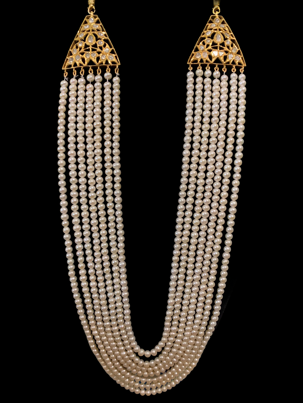 Gold plated silver Almas( polki) satlada