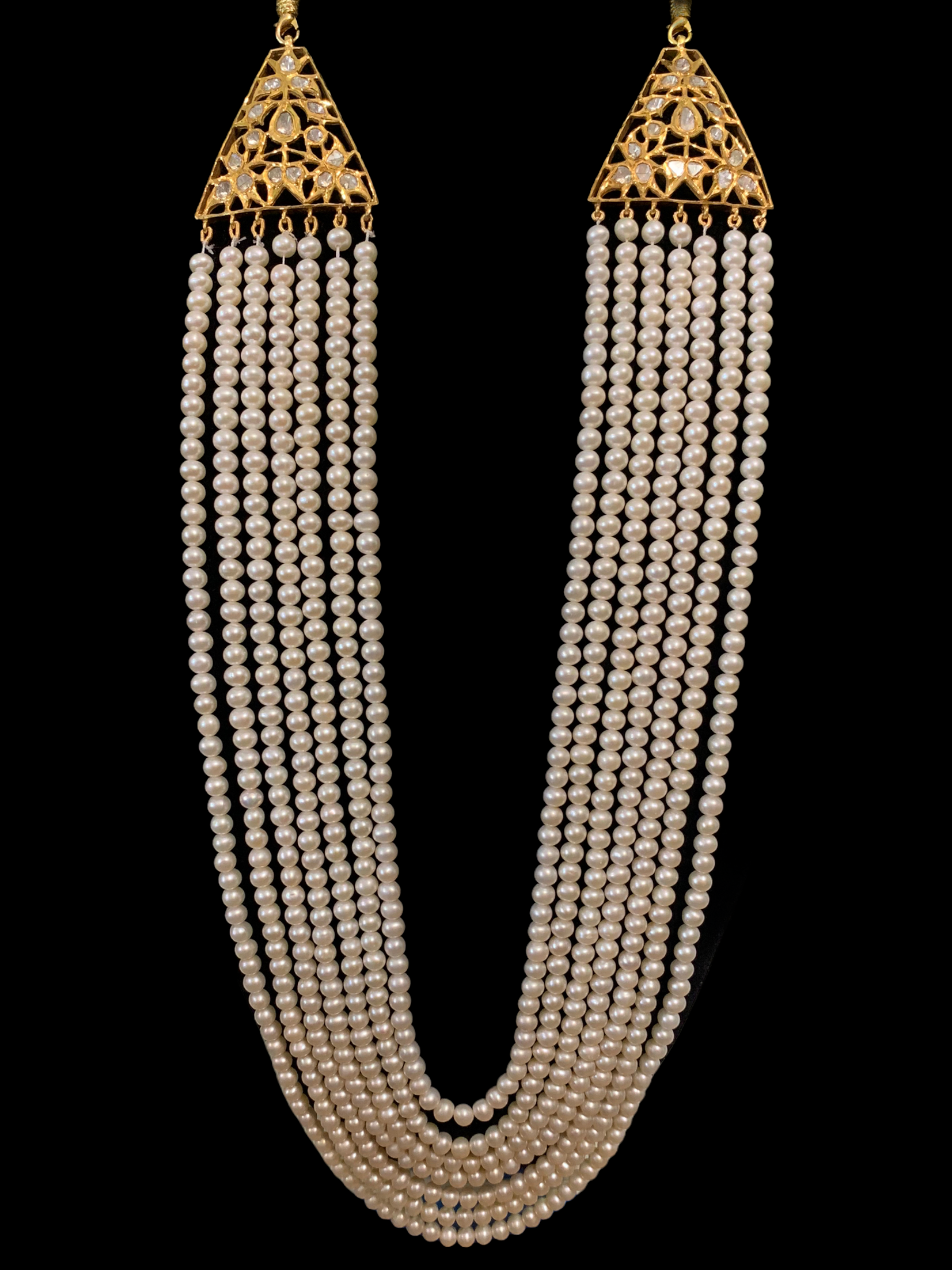 Gold plated silver Almas( polki) satlada