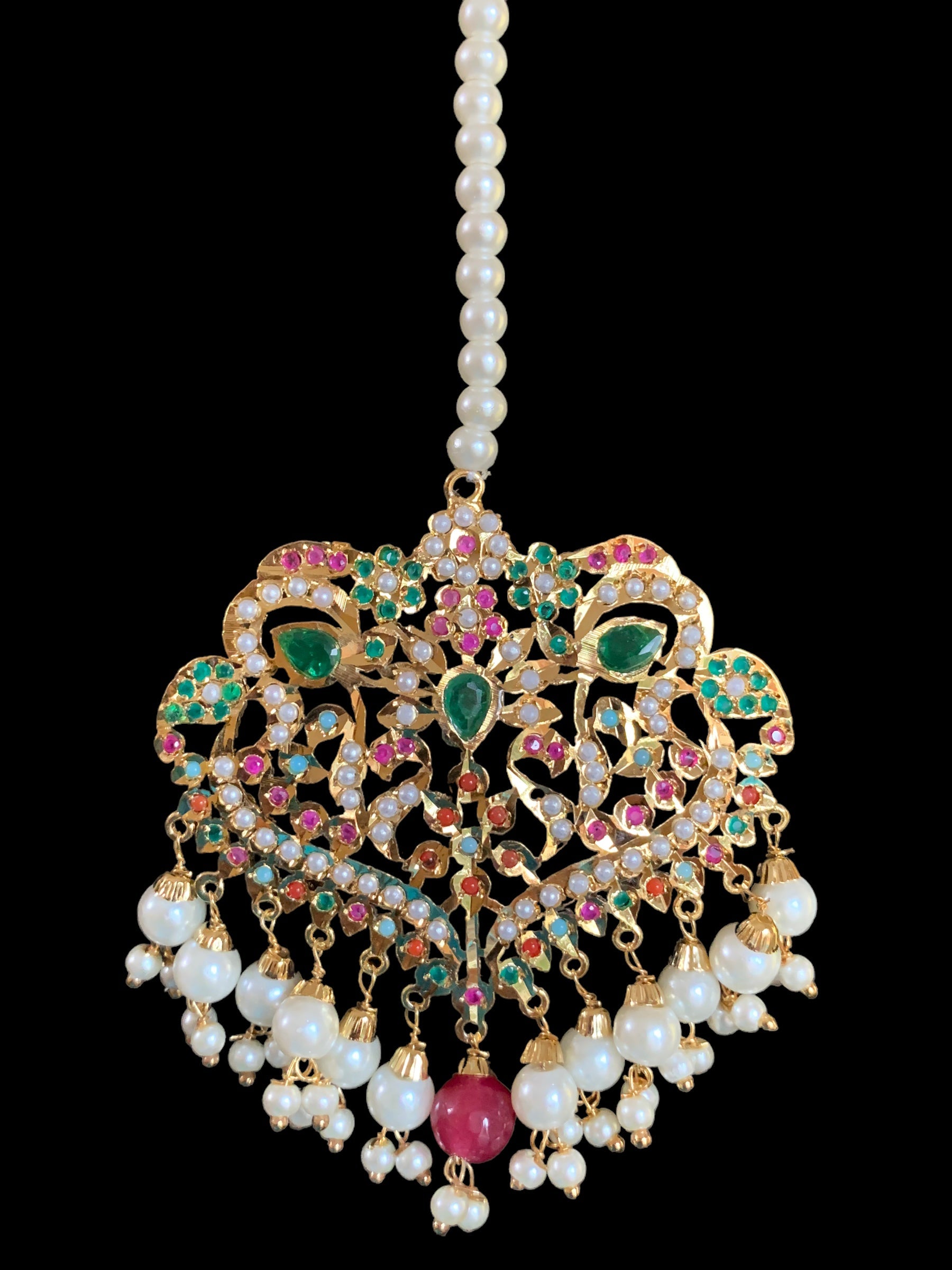 LN169 Neeli jadau rani haar in Navratan ( SHIPS IN 4 WEEKS  )