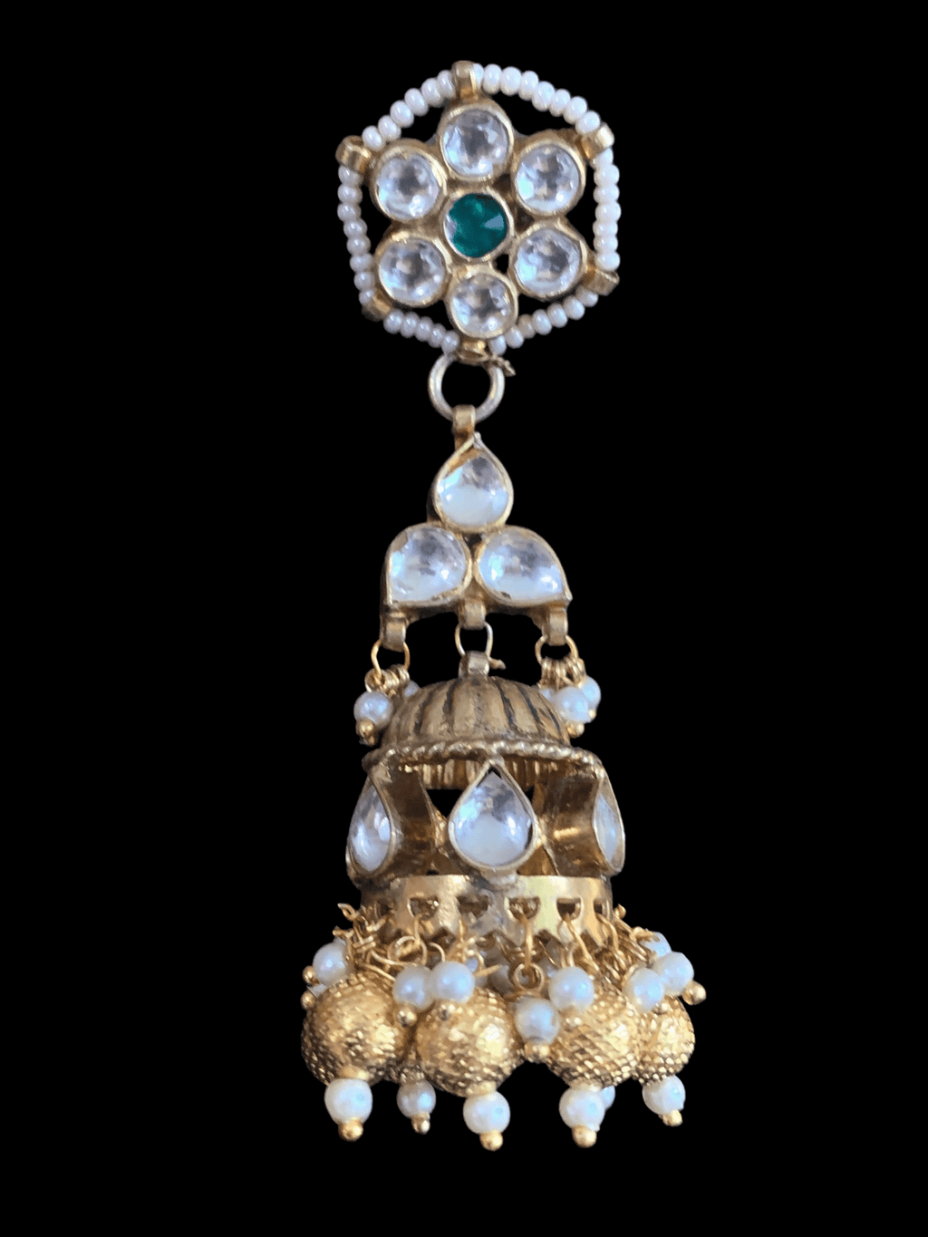 PS324  pachi kundan pendant set ( READY TO SHIP)