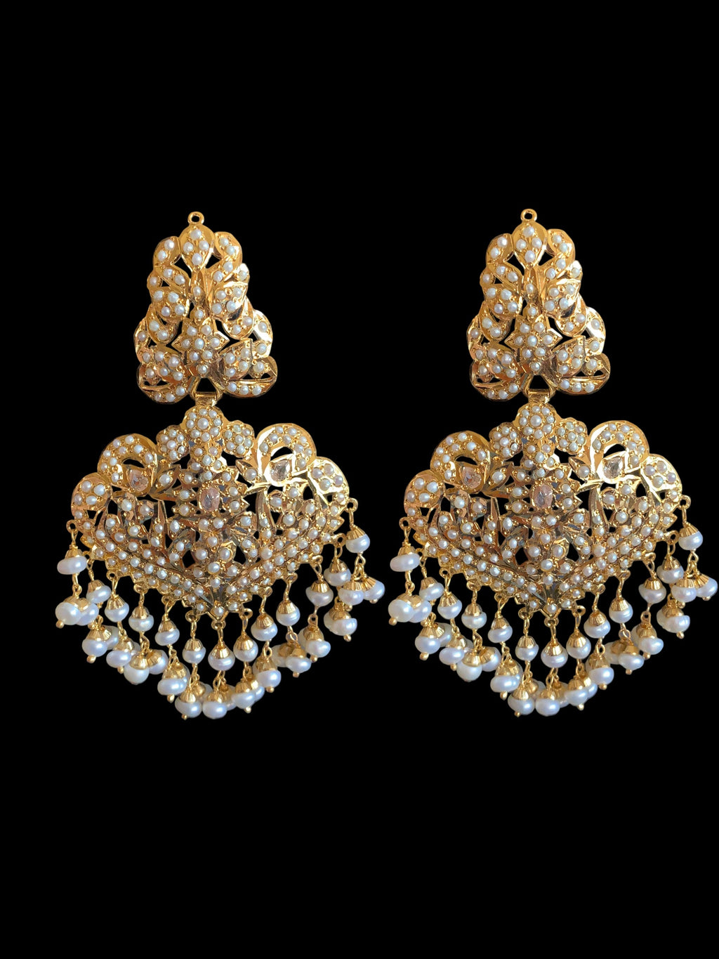 Gold plated silver rani haar in fresh water pearls ( SHIPS IN 5 WEEKS )