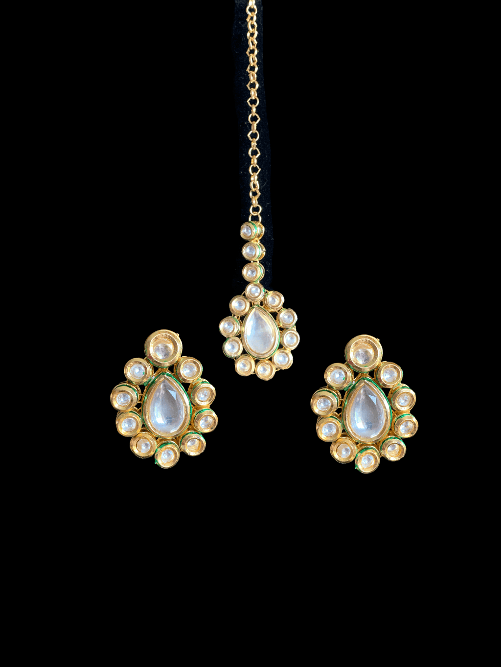 NS80 Mohini bridal necklace in high quality kundan ( SHIPS IN 3 WEEKS  )