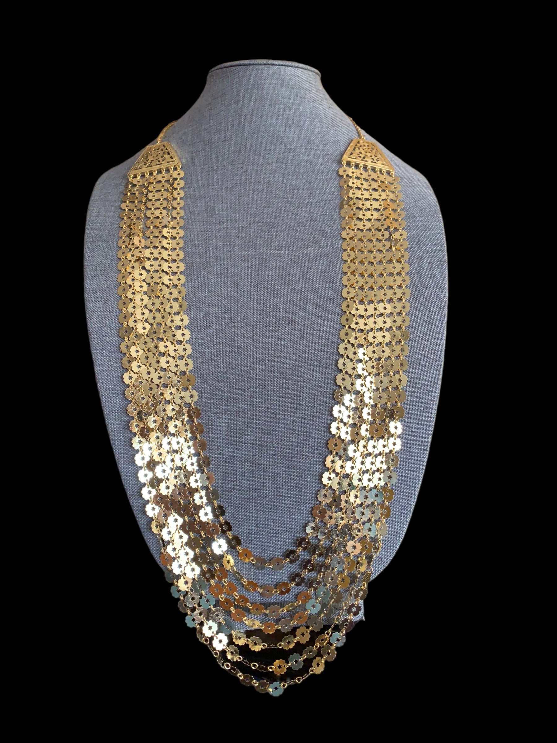 LN203 Chandan haar necklace  in gold plating  (READY TO SHIP )