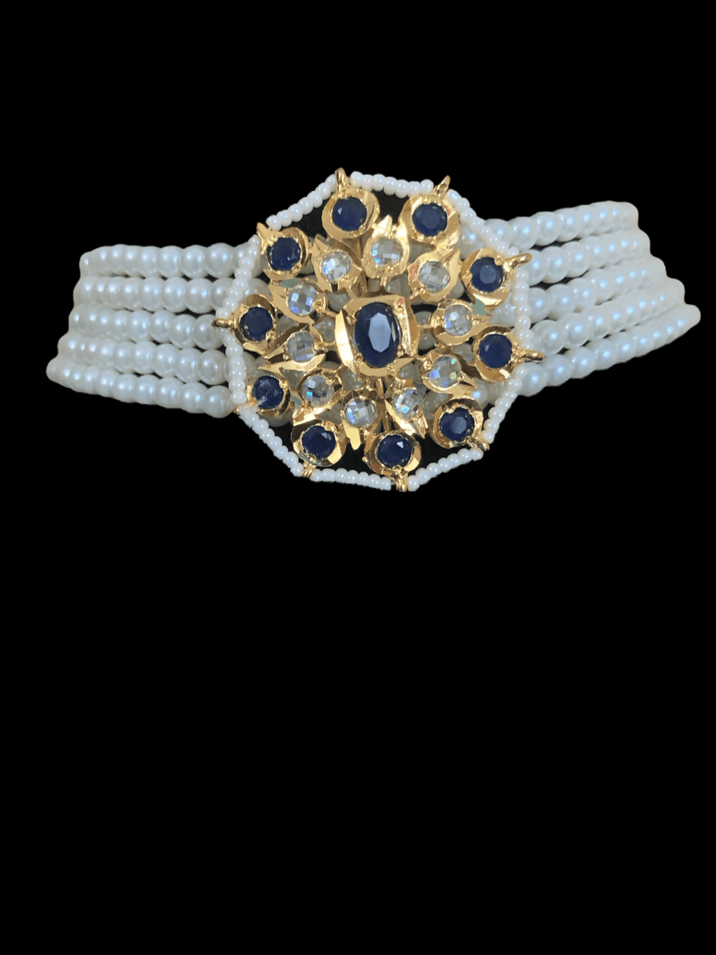 C160 Amra choker set  - blue  ( SHIPS IN 4 WEEKS  )