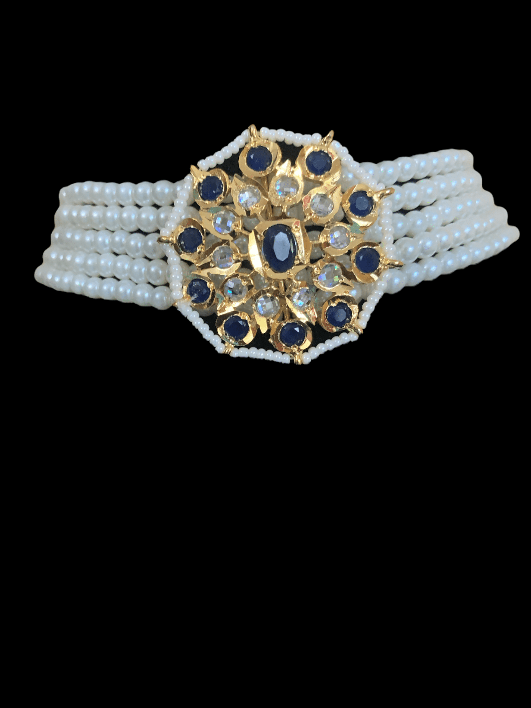 C160 Amra choker set  - blue  ( SHIPS IN 4 WEEKS  )