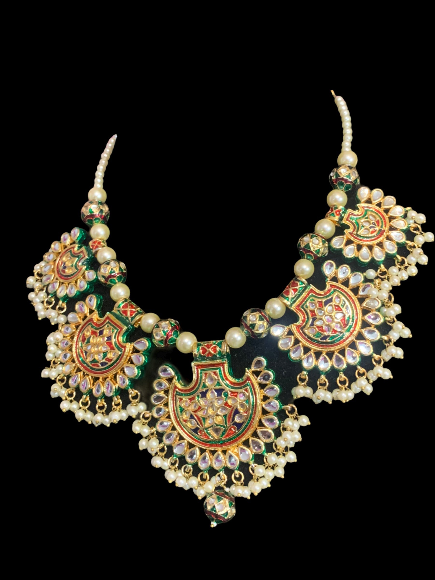 NS361 Pankhi kundan necklace ( READY TO SHIP )