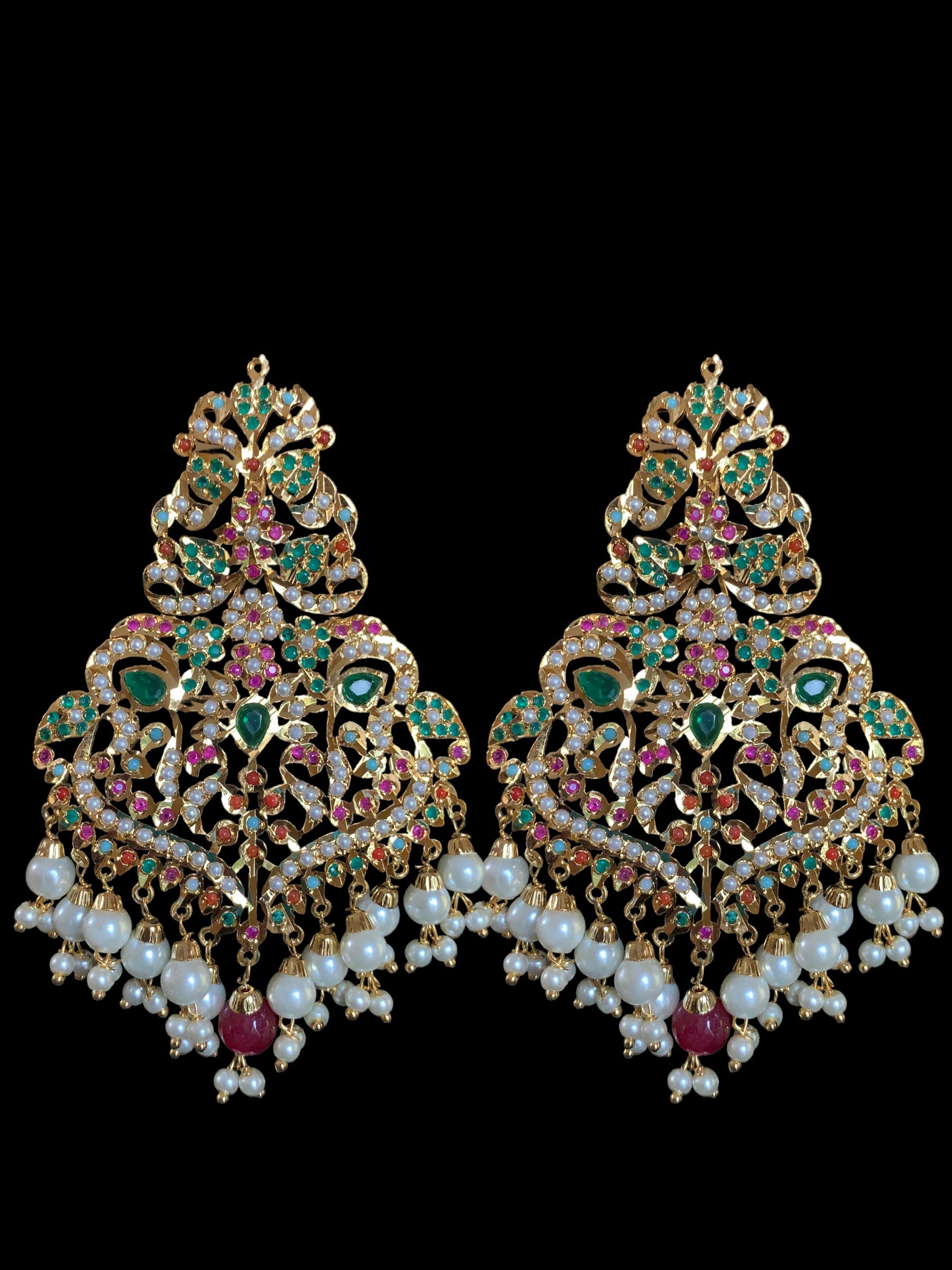 LN169 Neeli jadau rani haar in Navratan ( SHIPS IN 4 WEEKS  )