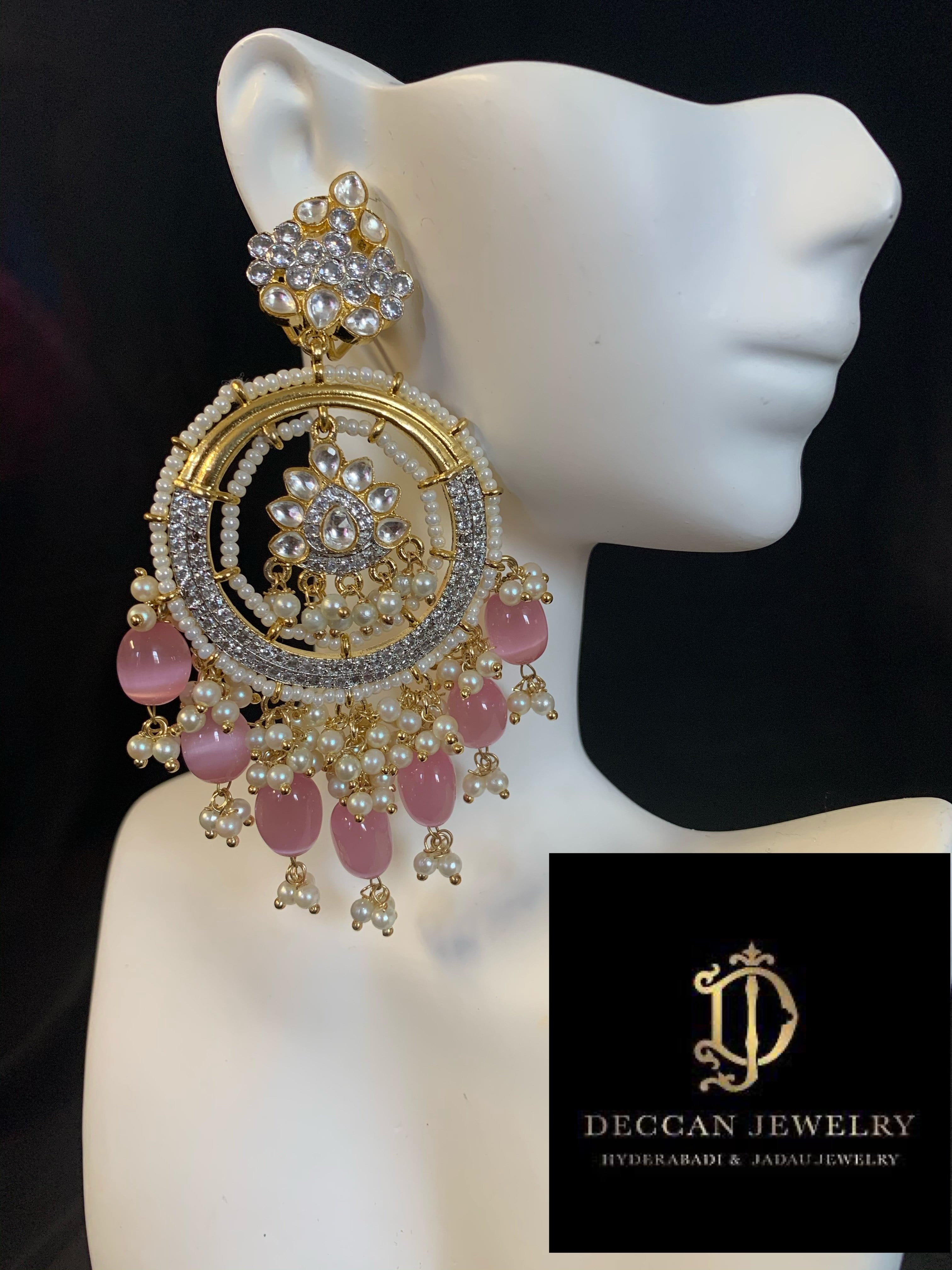 DER342 Amrah Cz earrings (READY TO SHIP )