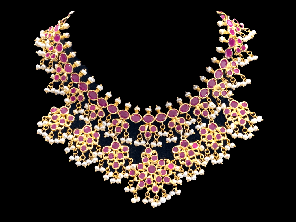 NS333 zyva fresh water pearl necklace with earrings ( READY TO SHIP )