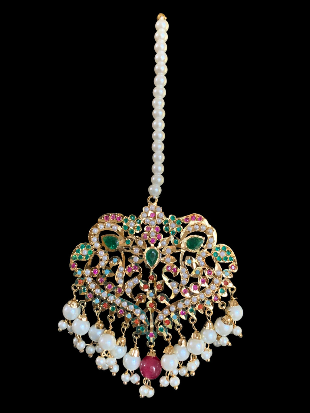 LN169 Neeli jadau rani haar in Navratan ( SHIPS IN 4 WEEKS  )