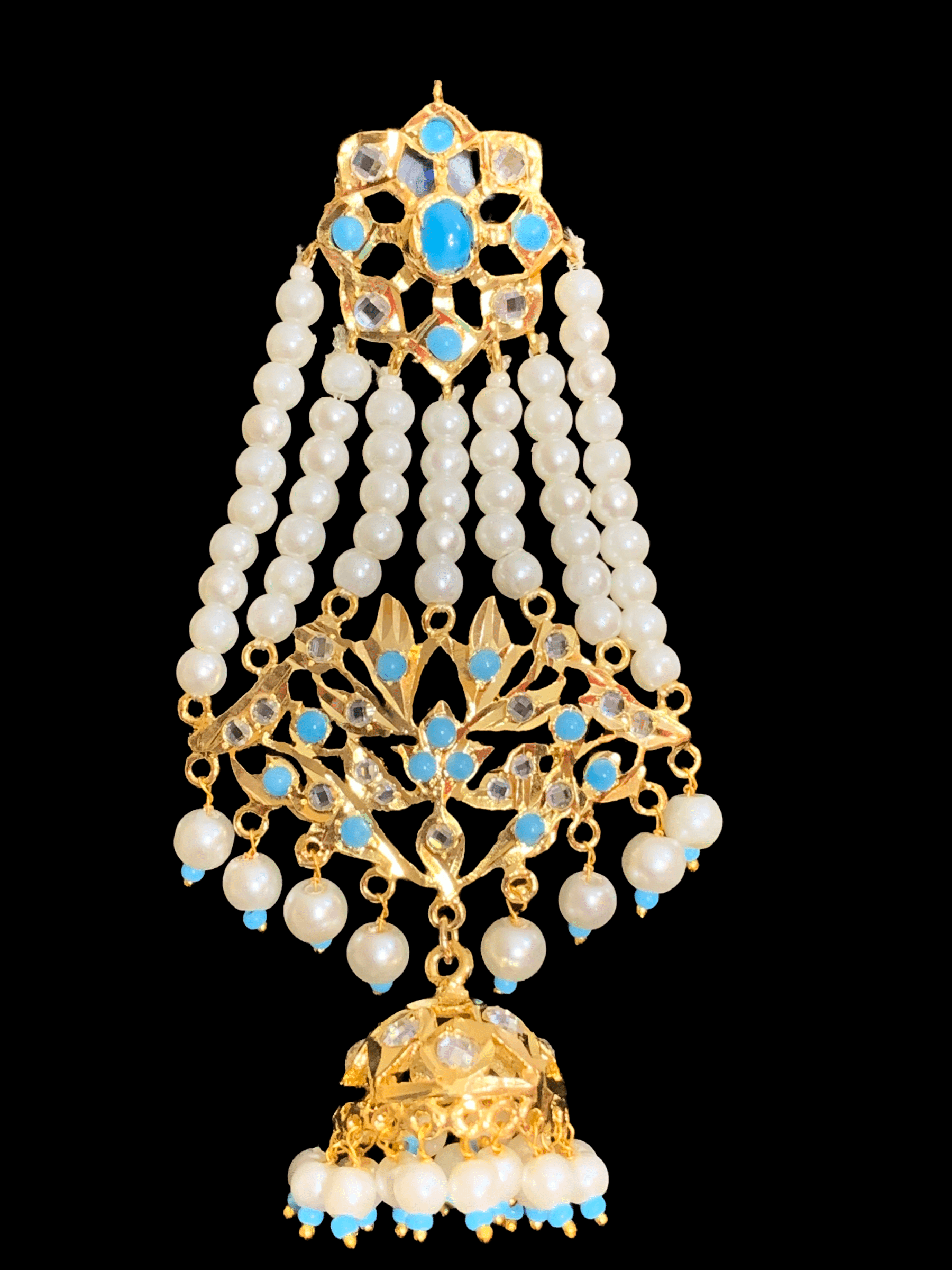 DER27 Inara jhoomar earrings in feroza  (SHIPS IN 4 WEEKS  )