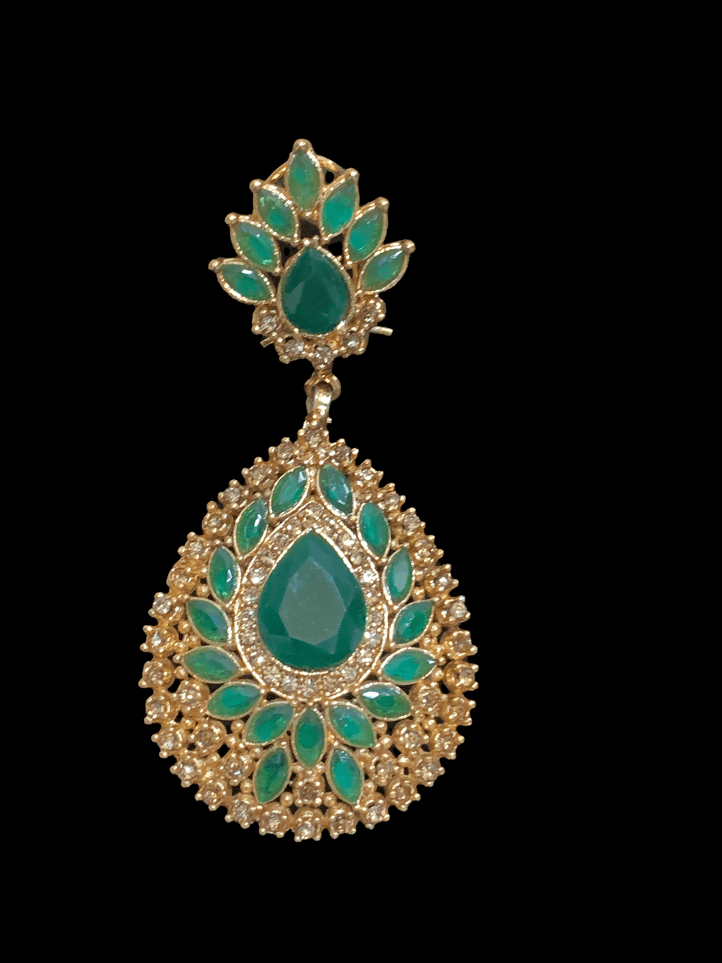 NS86 Rabeta necklace set- green   (READY TO SHIP)