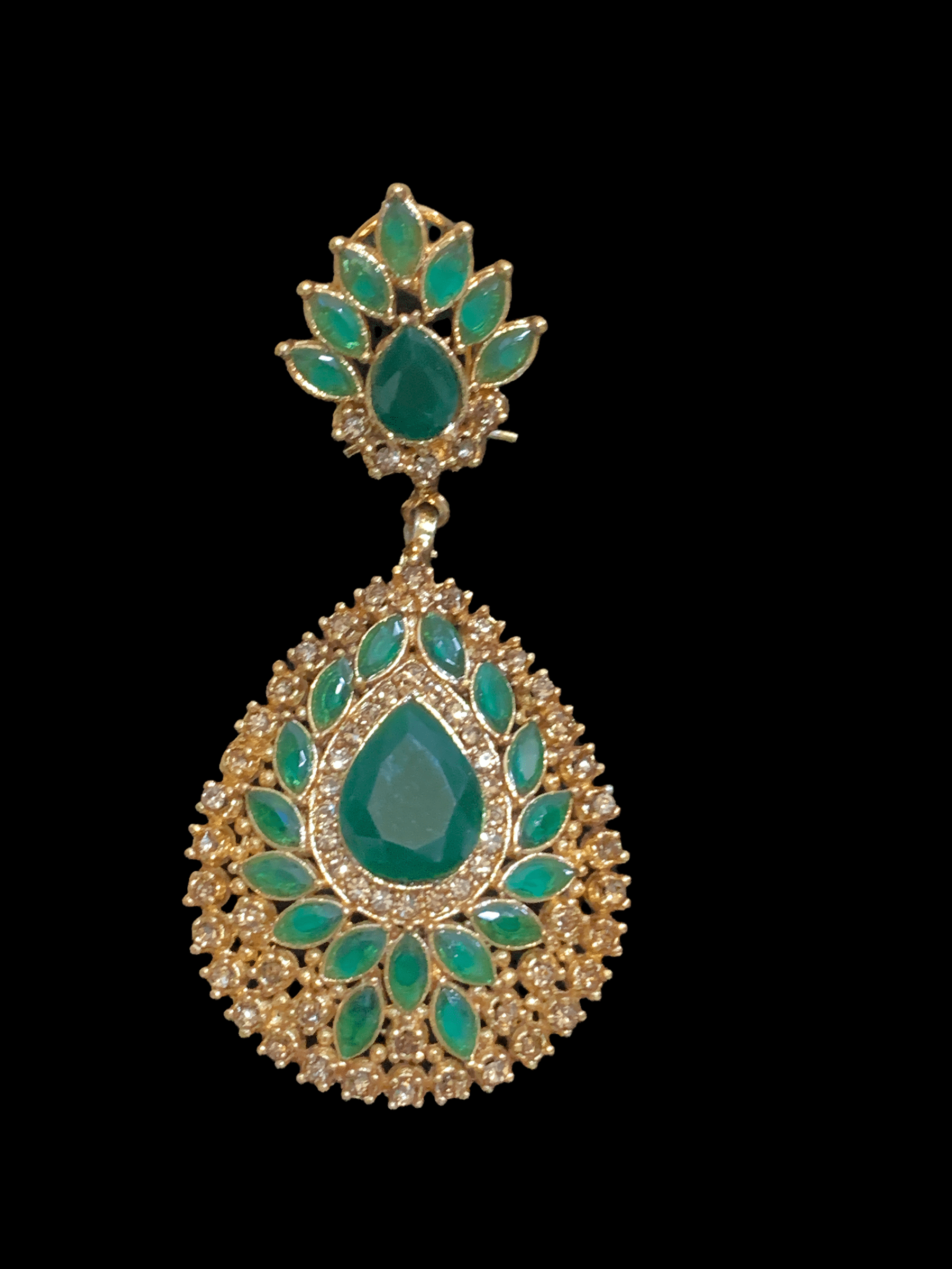 NS86 Rabeta necklace set- green   (READY TO SHIP)