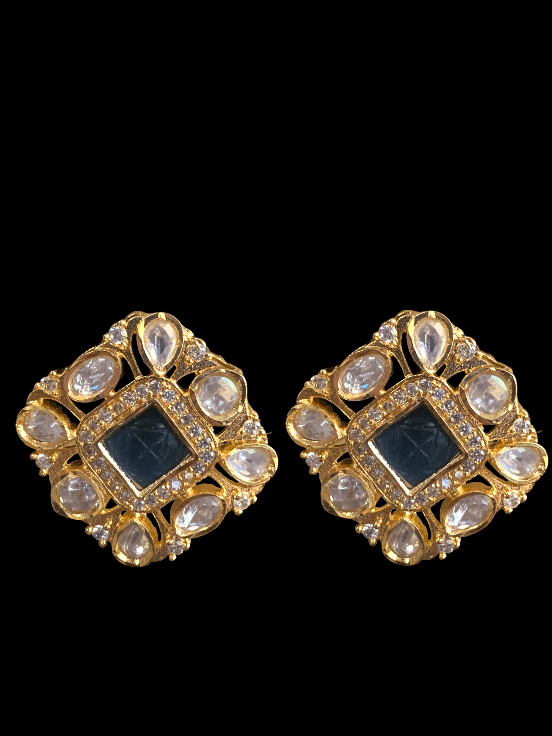 ET524  Gold plated polki tops ( READY TO SHIP)