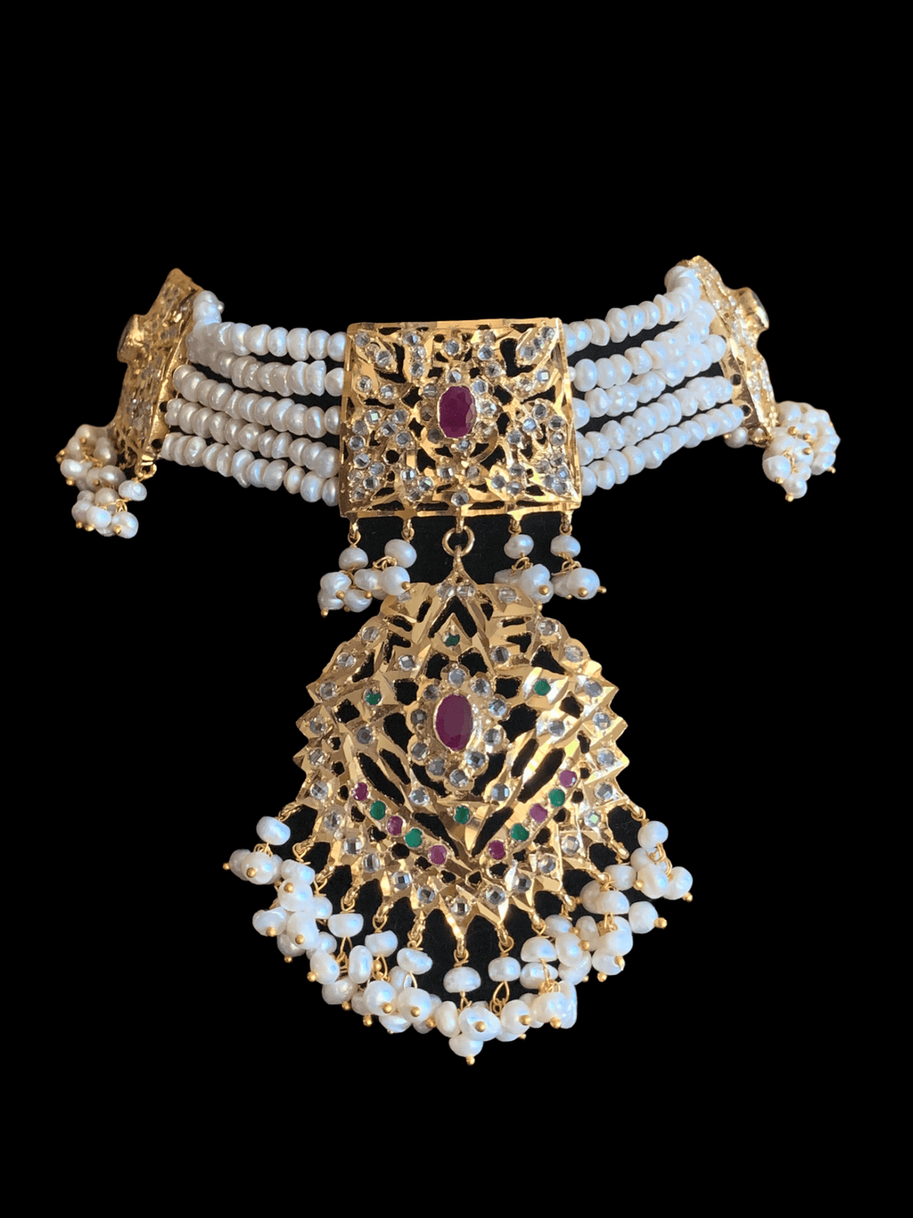 BR65 Gehna bridal set (fresh water pearls  ) (READY TO SHIP)