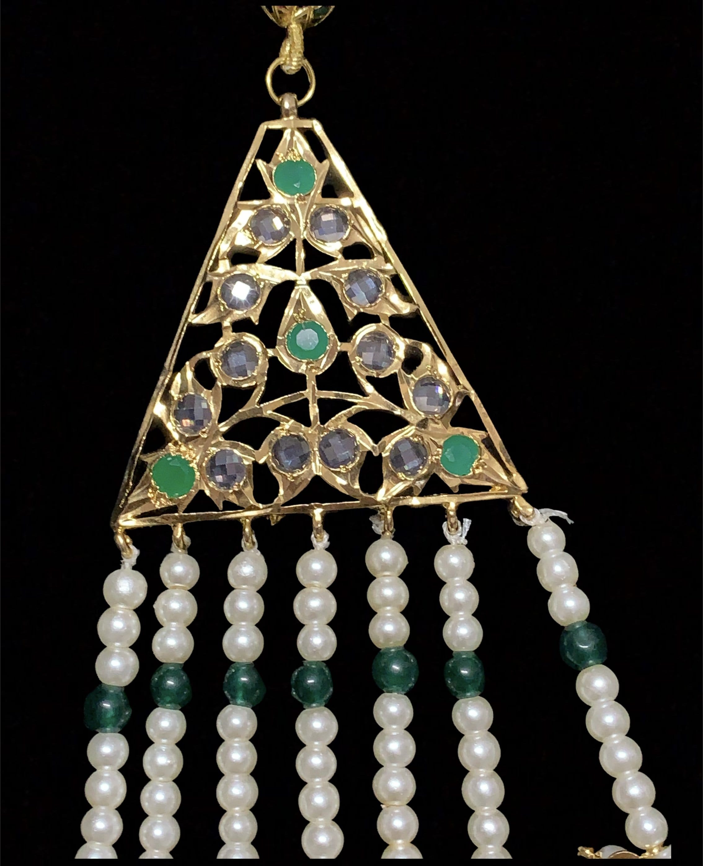 SAT19 Asmara Hyderabadi bridal satlada green ( READY TO SHIP )