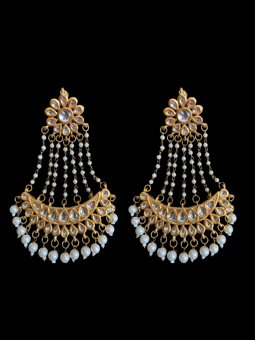 Kundan jhoomar earrings  ( SHIPS IN 4 WEEKS )