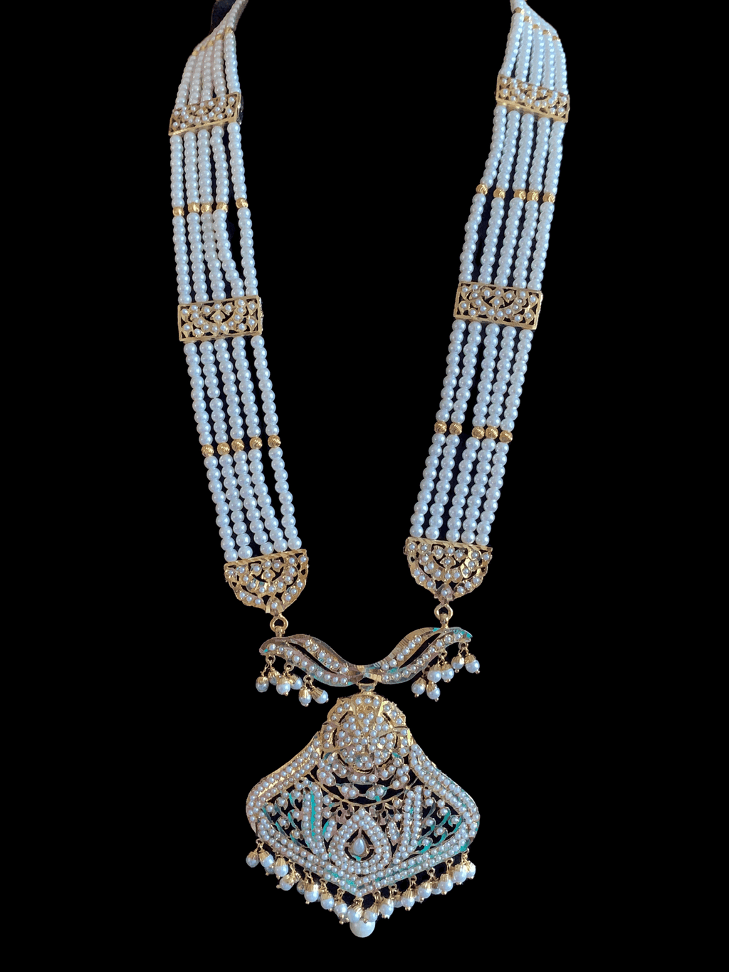 LN51 Tasha jadau rani haar in shell pearls ( READY TO SHIP)