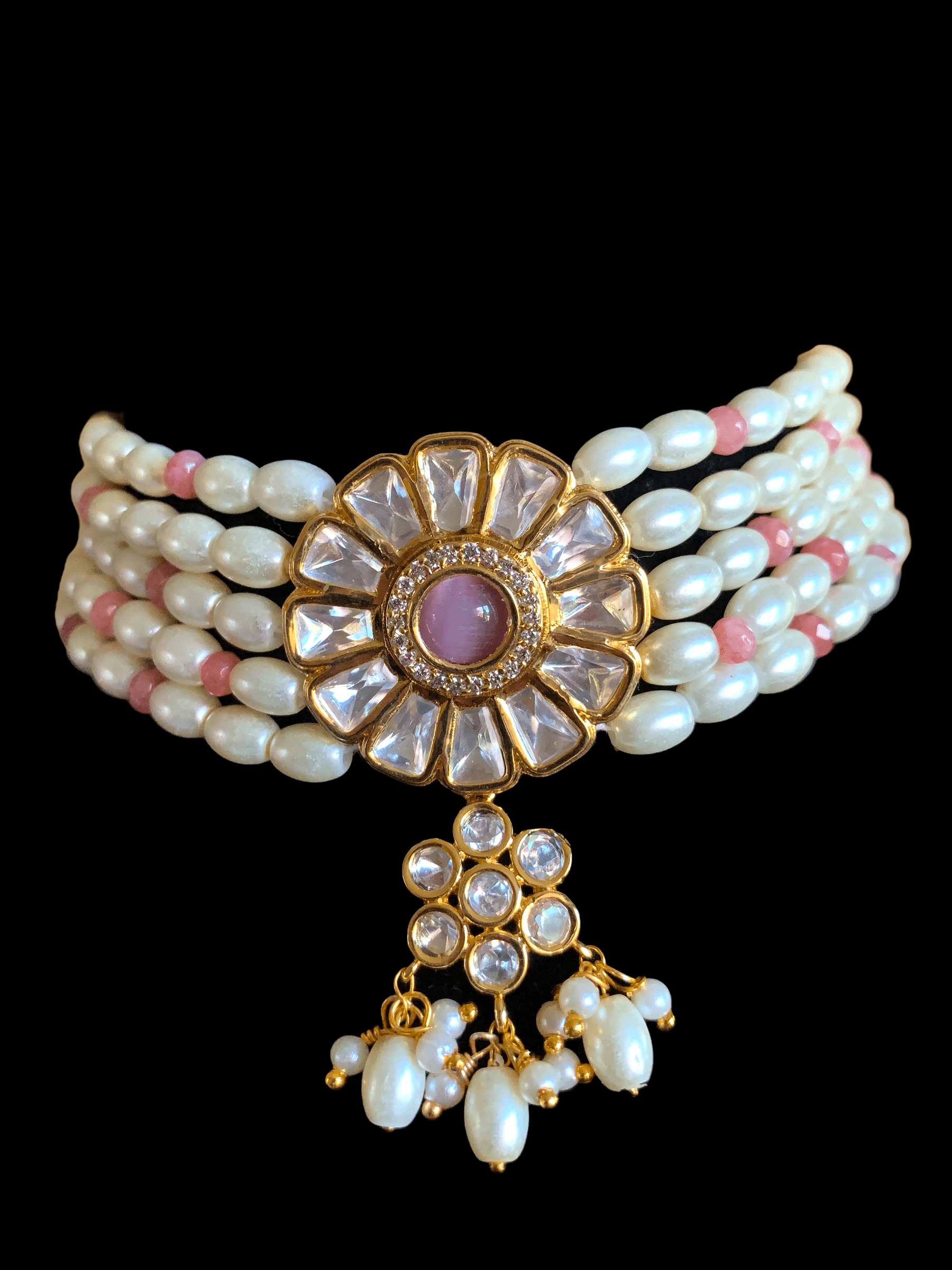 C139  polki choker with earrings ( READY TO SHIP )