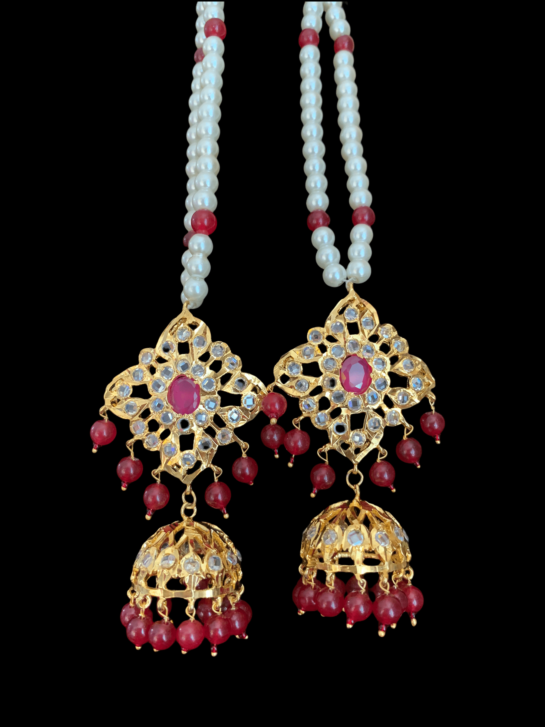 C24 Sabuhi Ruby  hyderabadi choker ( SHIPS IN 3 WEEKS  )