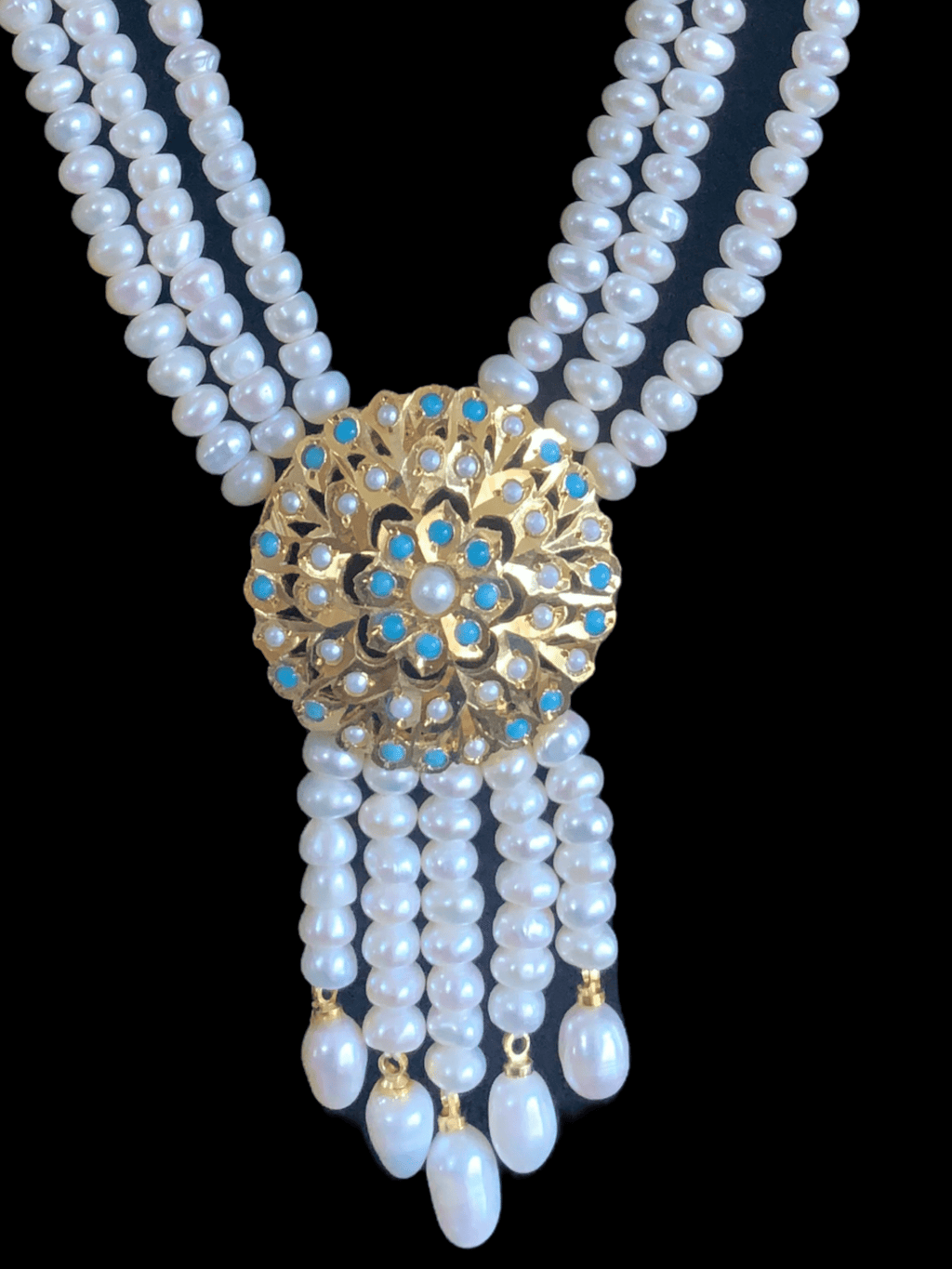 LN138 SAVAIRA freshwater pearl necklace with earrings ( READY TO SHIP)