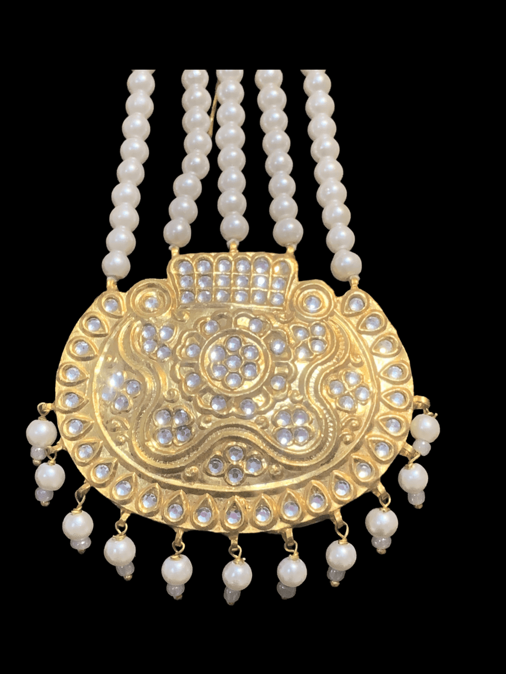 DER294A Salva kundan pearl jhoomar earrings ( READY TO SHIP)