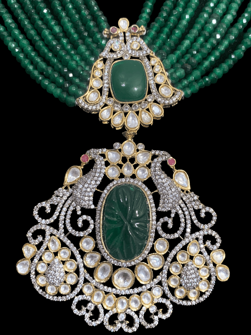 LN111 Eshra victorian Rani haar - Green ( READY TO SHIP )