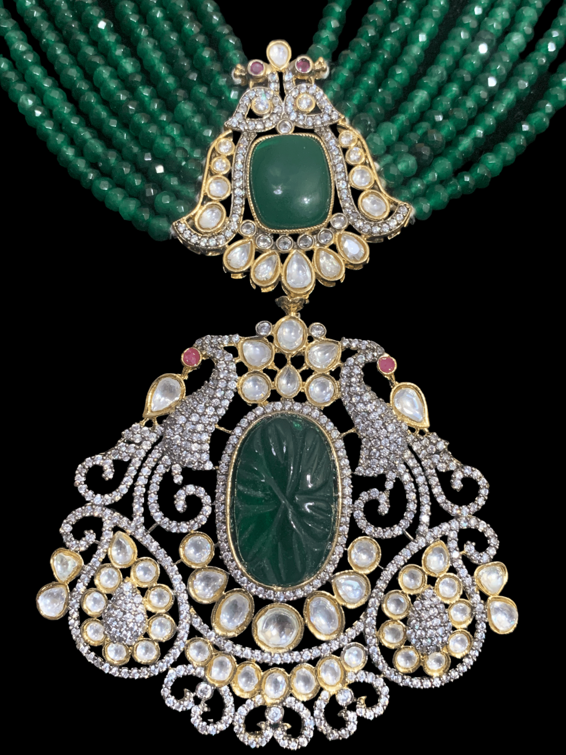 LN111 Eshra victorian Rani haar - Green ( READY TO SHIP )