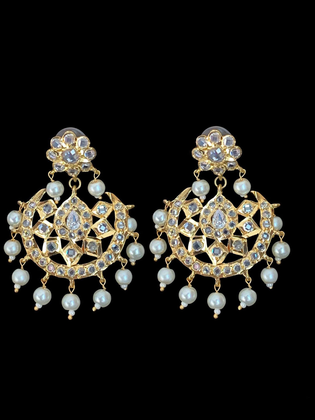 LN50 Ramia shell  pearl  rani haar with earrings( READY TO SHIP )