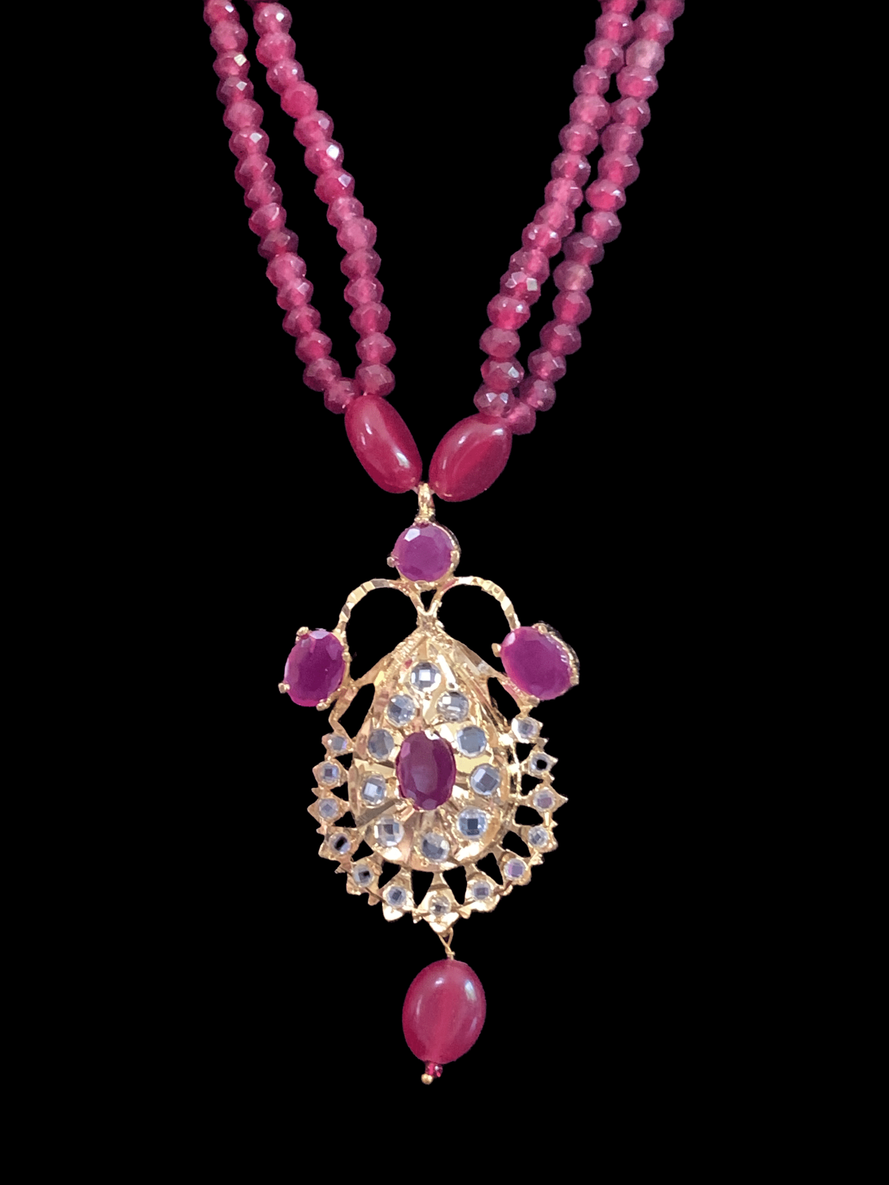 PS442 Jugni in faux ruby  beads ( READY TO SHIP)