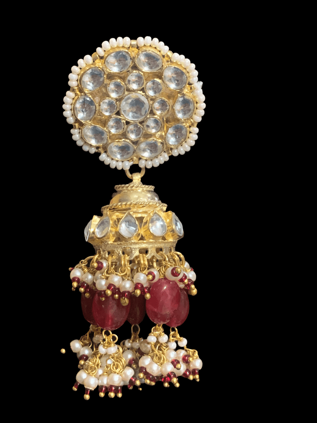 BR4 Khushboo kundan bridal set - ruby ( SHIPS IN 1 WEEK )