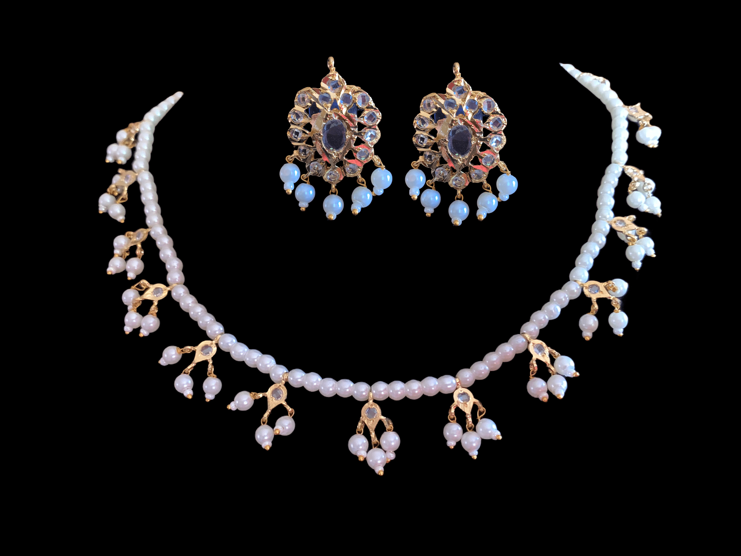 NS202 Nischala Pearl Necklace | Hyderabadi Jewelry | Deccan Jewelry ( READY TO SHIP )