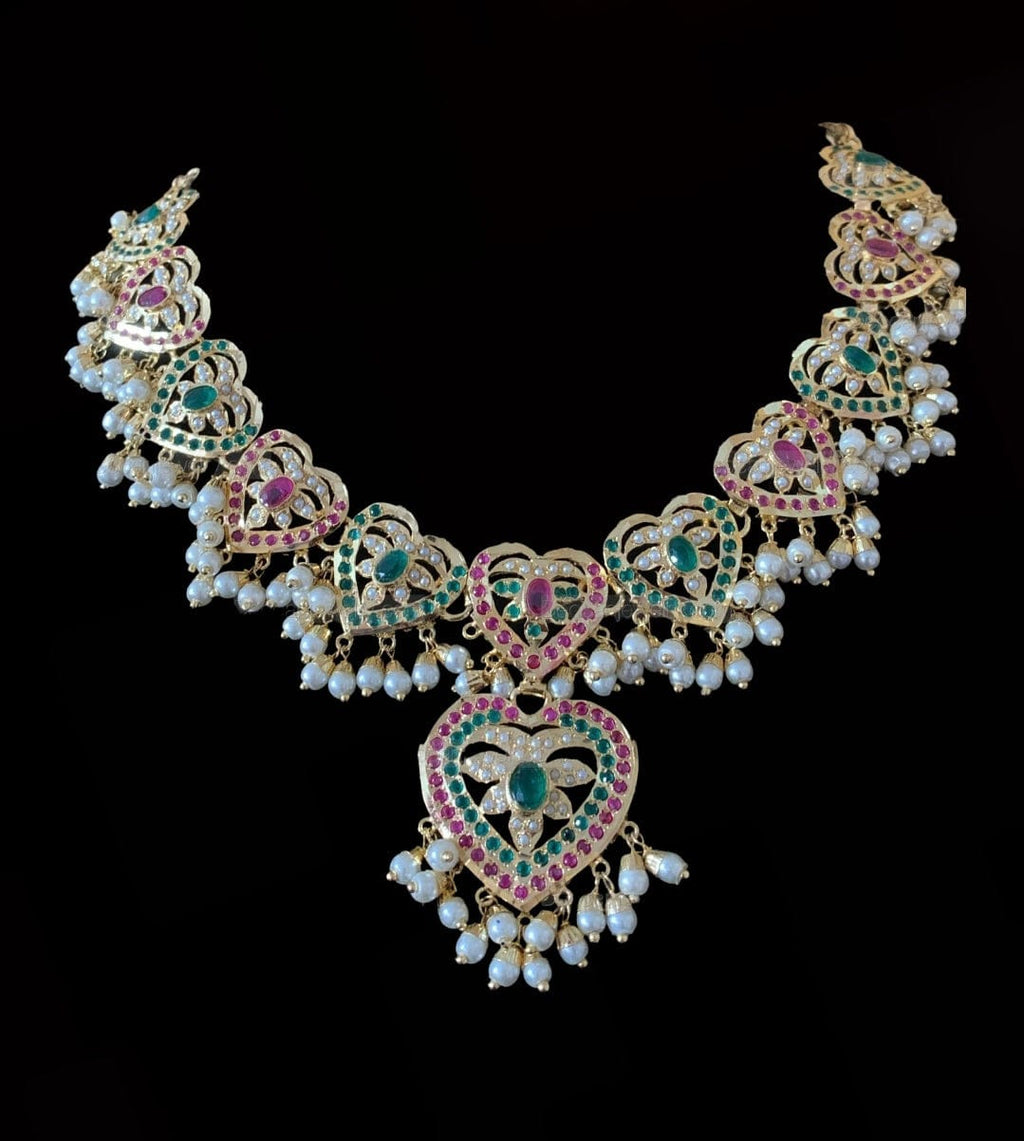 DNS104 Laya Punjabi Jadau necklace set (READY TO SHIP)