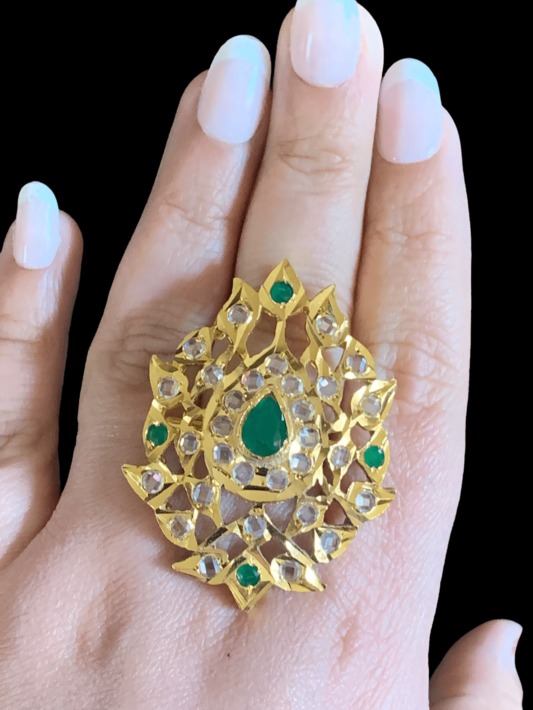 DJR67 Naaz Hyderabadi statement  ring ( READY TO SHIP )