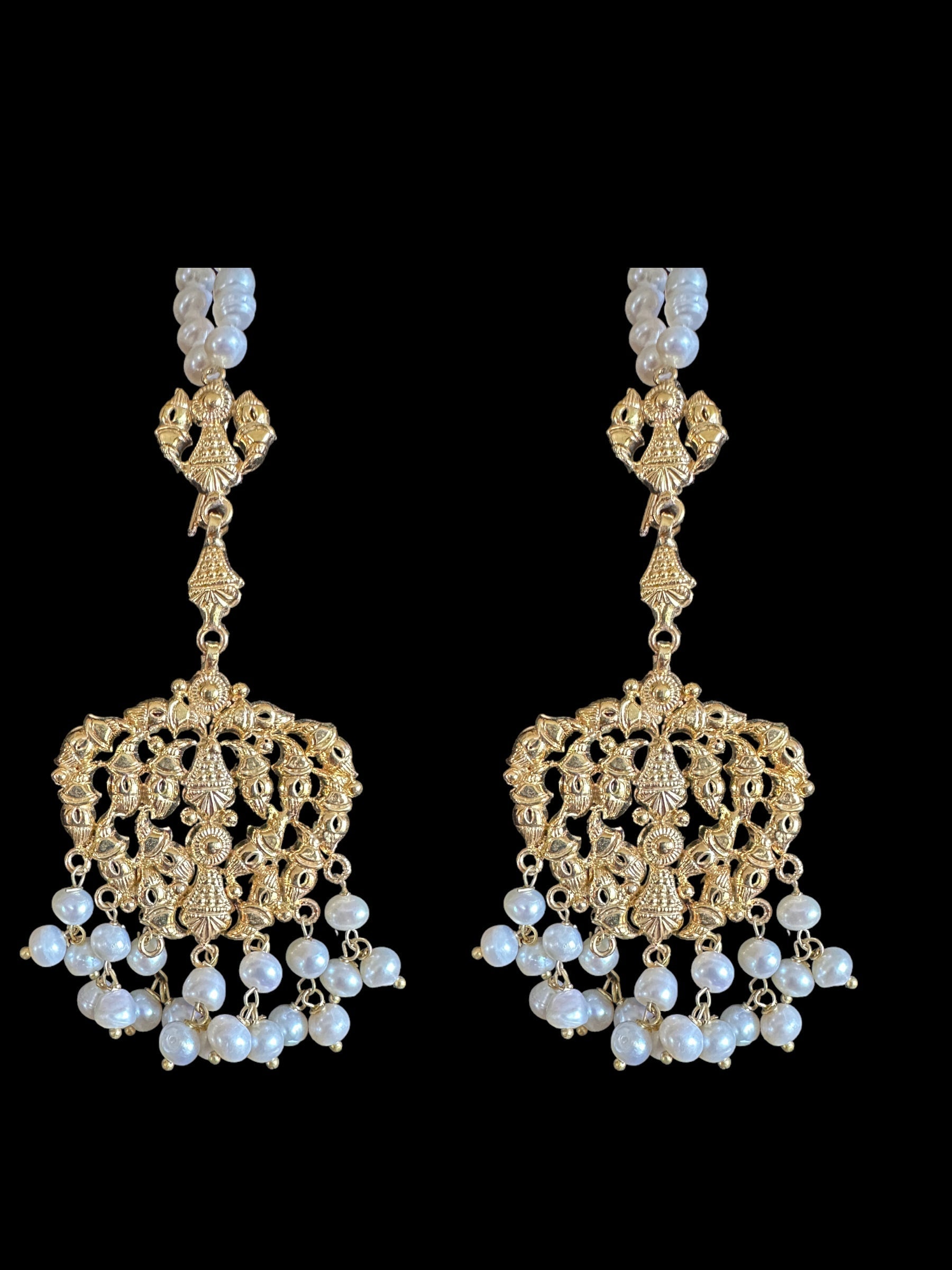 BR101 Bridal necklace set with jhoomar tika ( SHIPS IN 4  WEEKS  )