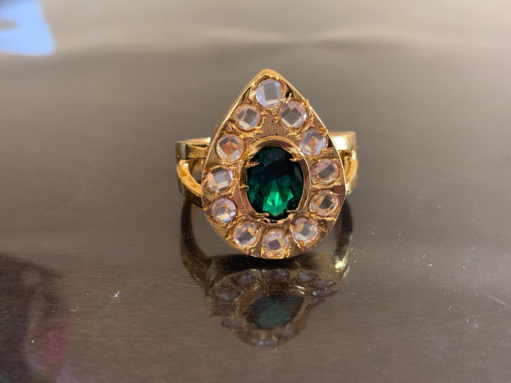 DJR15 Cz polki  ring ( READY TO SHIP)