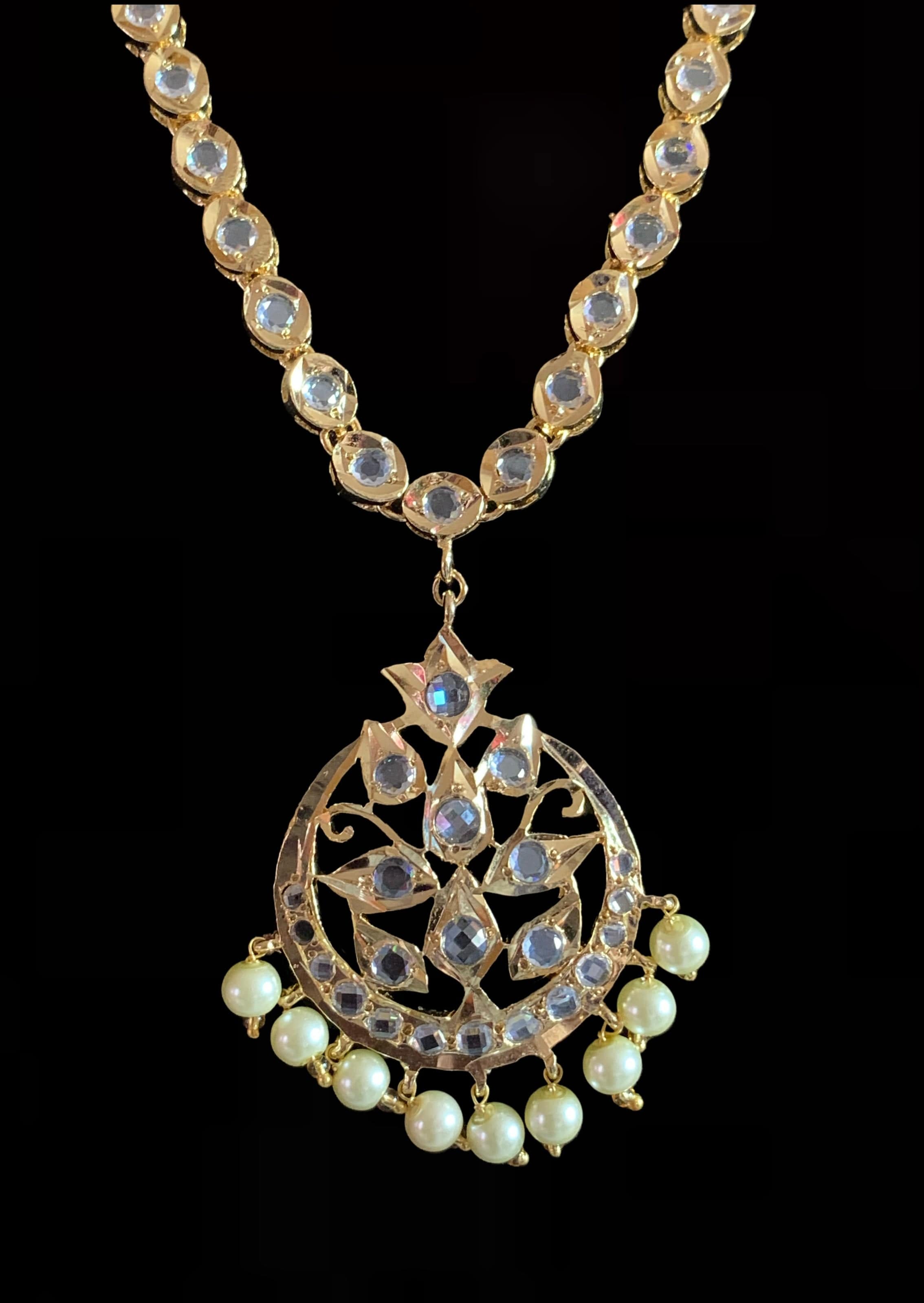 Meena barfi necklace set ( SHIPS IN 4 WEEKS  )