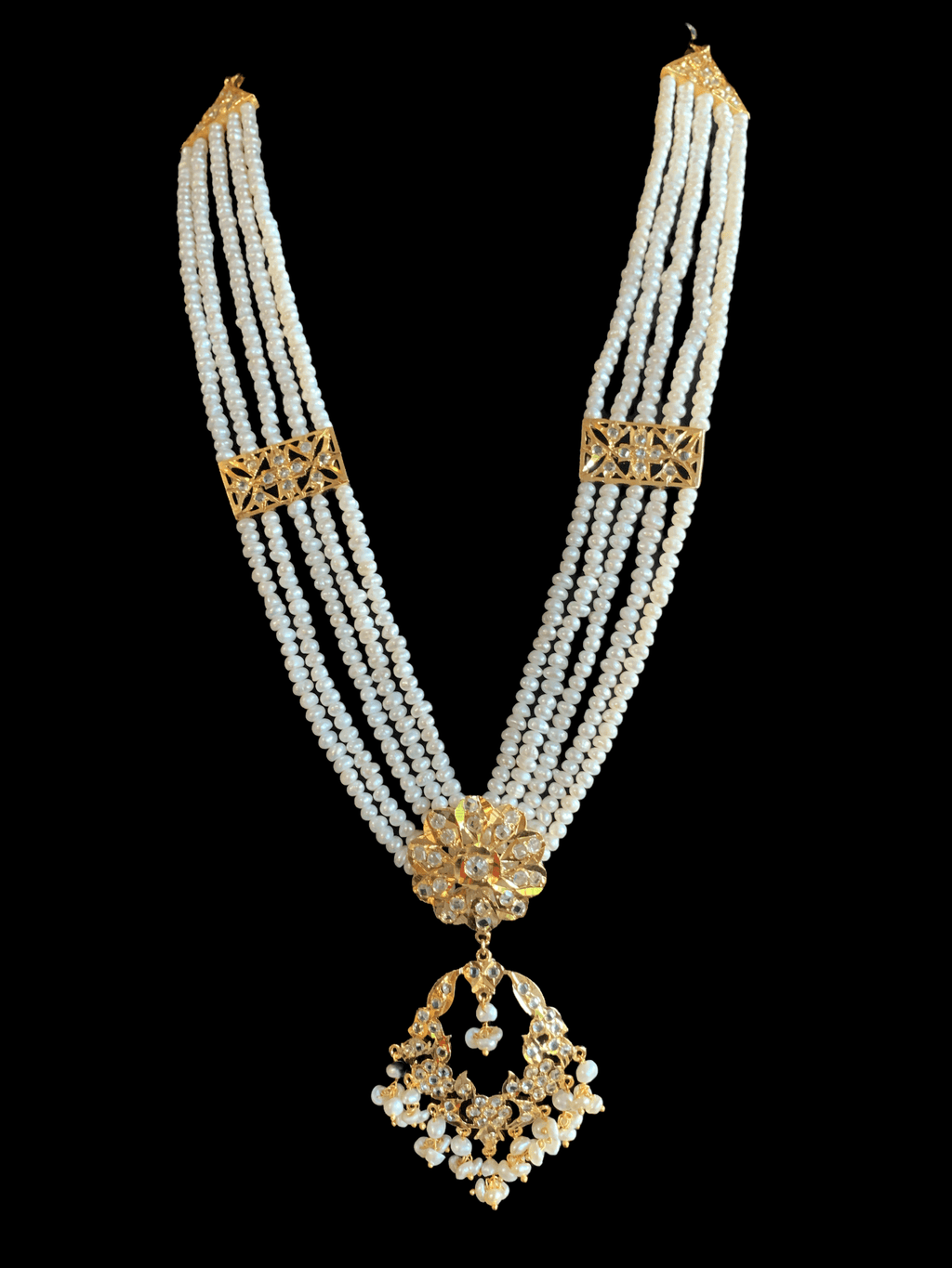 LN81 Madhuri long necklace in fresh water pearls (READY TO SHIP )