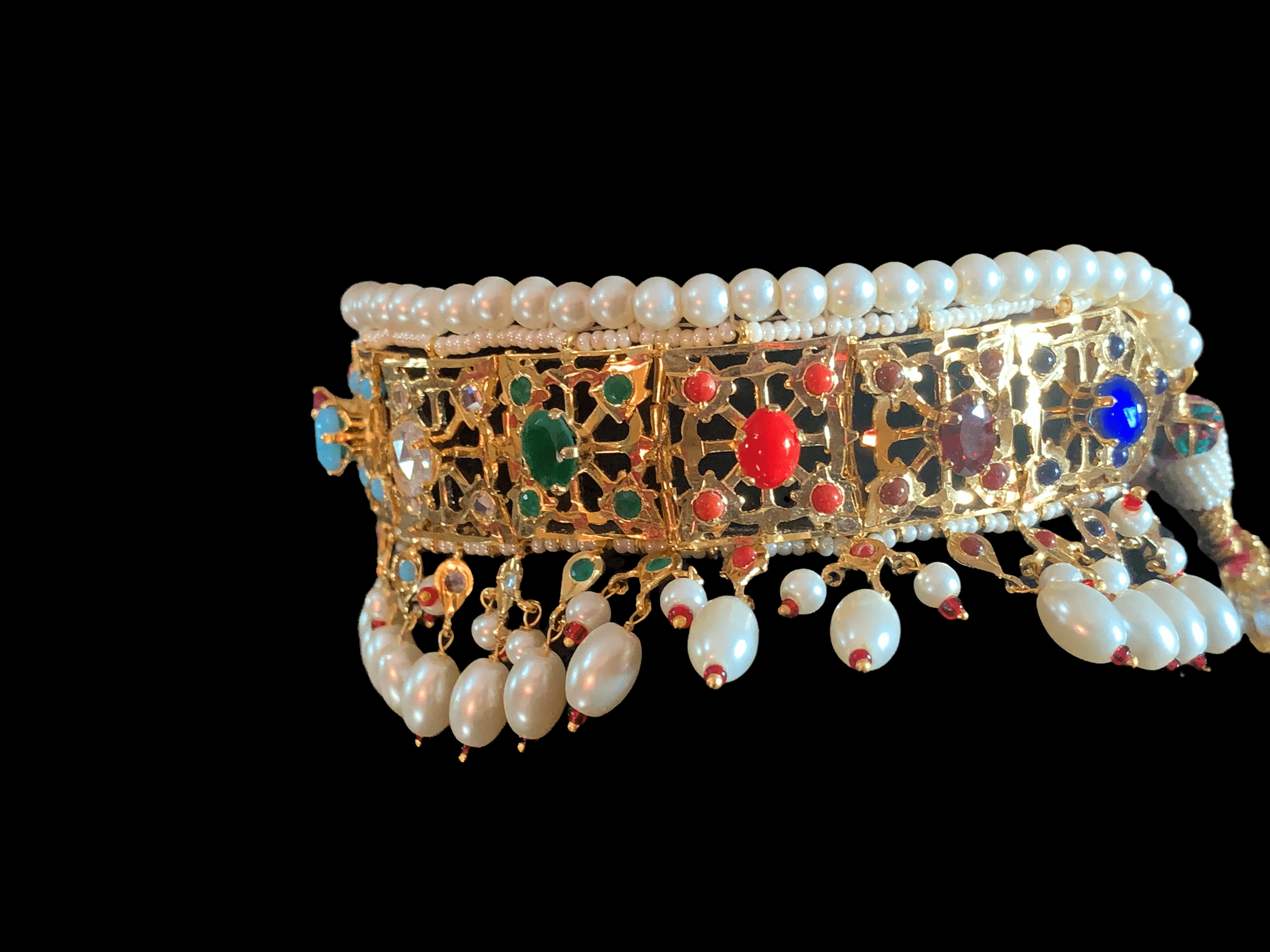 C32 Insia navratan jadavi lacha - choker only ( READY TO SHIP  )