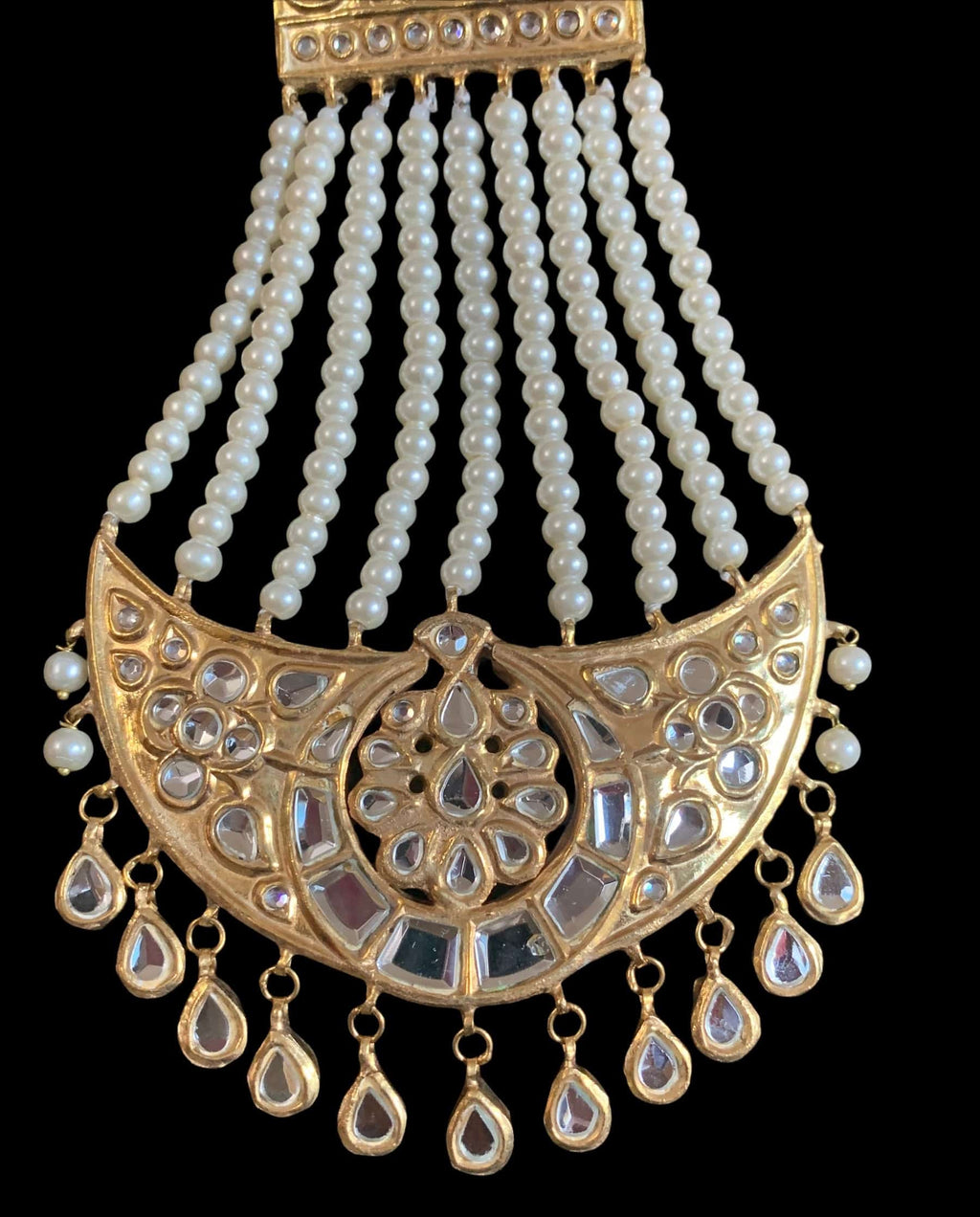 BR48 Dua kundan bridal set ( SHIPS IN 4 WEEKS )