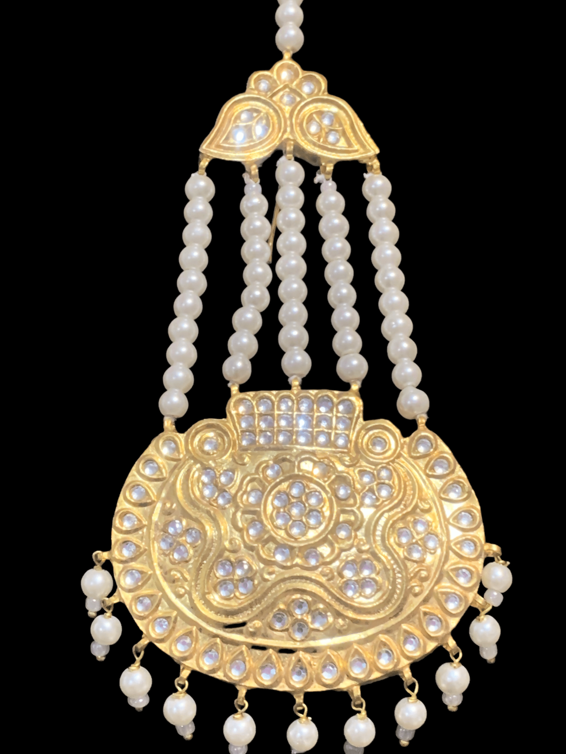 DER294A Salva kundan pearl jhoomar earrings ( READY TO SHIP)