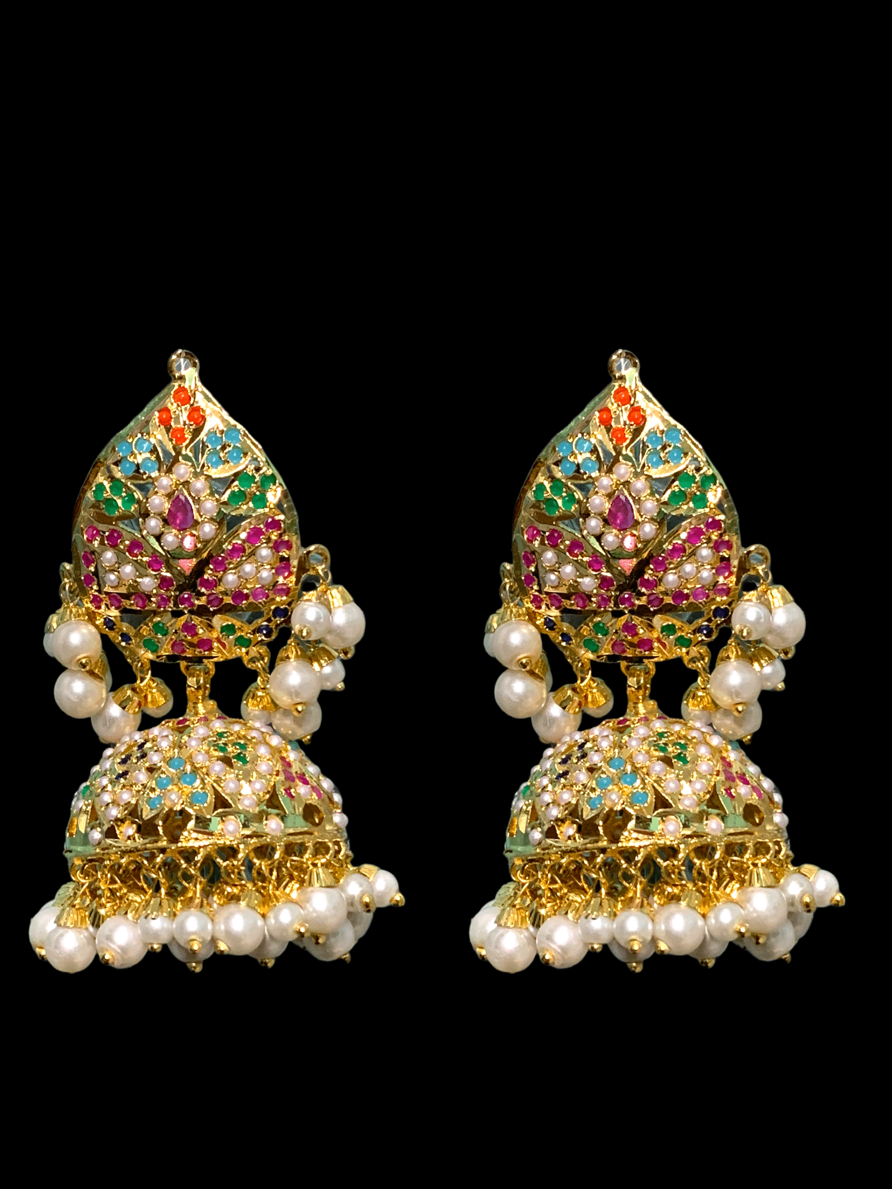 BR91 Hunza Navratan  jadau bridal set   ( SHIPS IN 4 WEEKS )