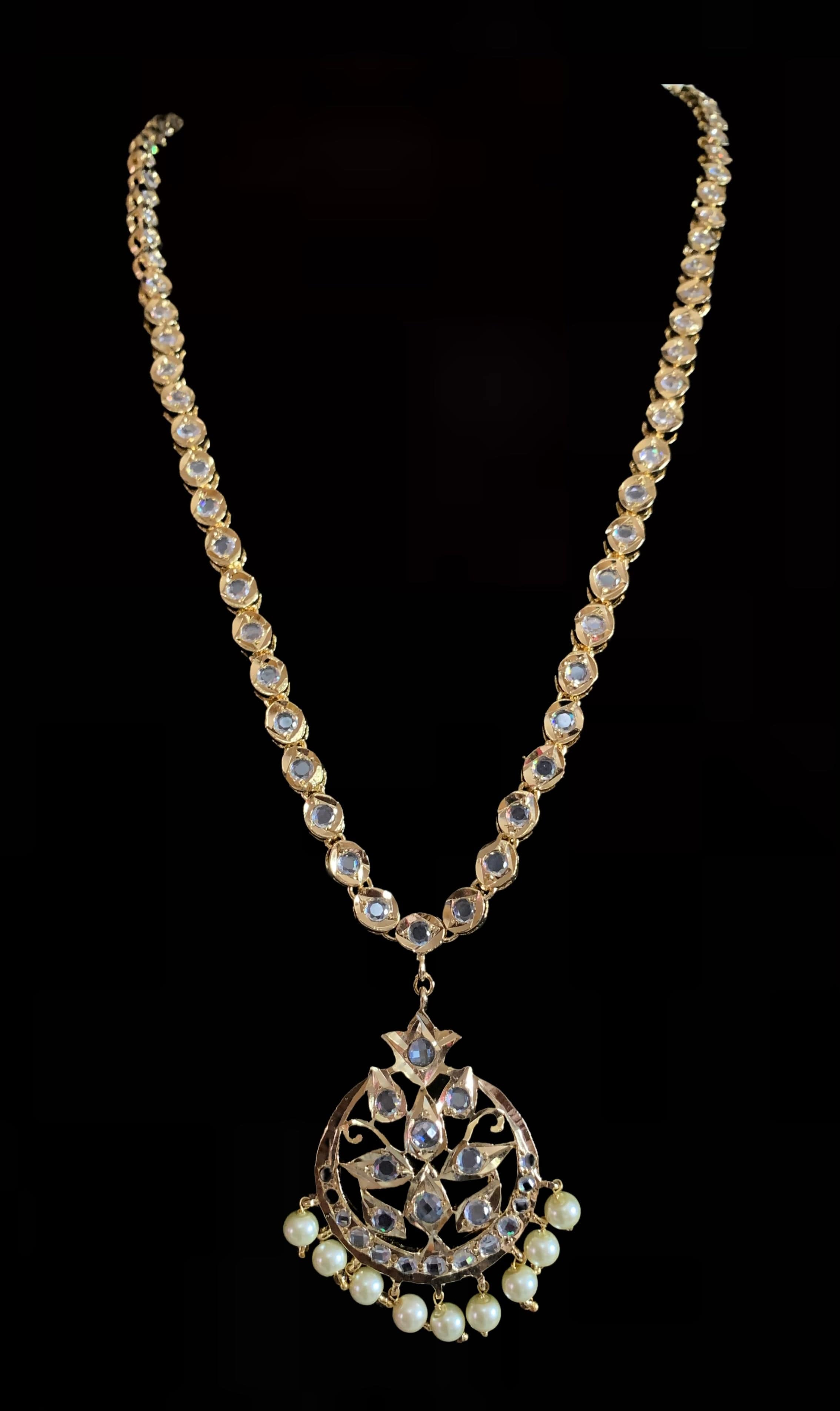 Meena barfi necklace set ( SHIPS IN 4 WEEKS  )